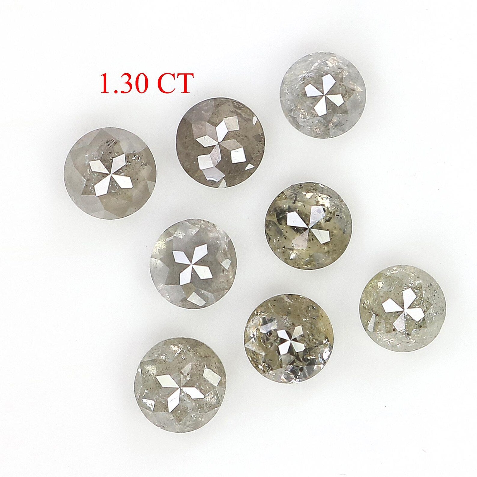 1.30 Ct Natural Loose Round Rose Cut Diamond Salt And Pepper Round Shape Diamond 3.10 MM Natural Grey Color Round Rose Cut Diamond NQ1802
