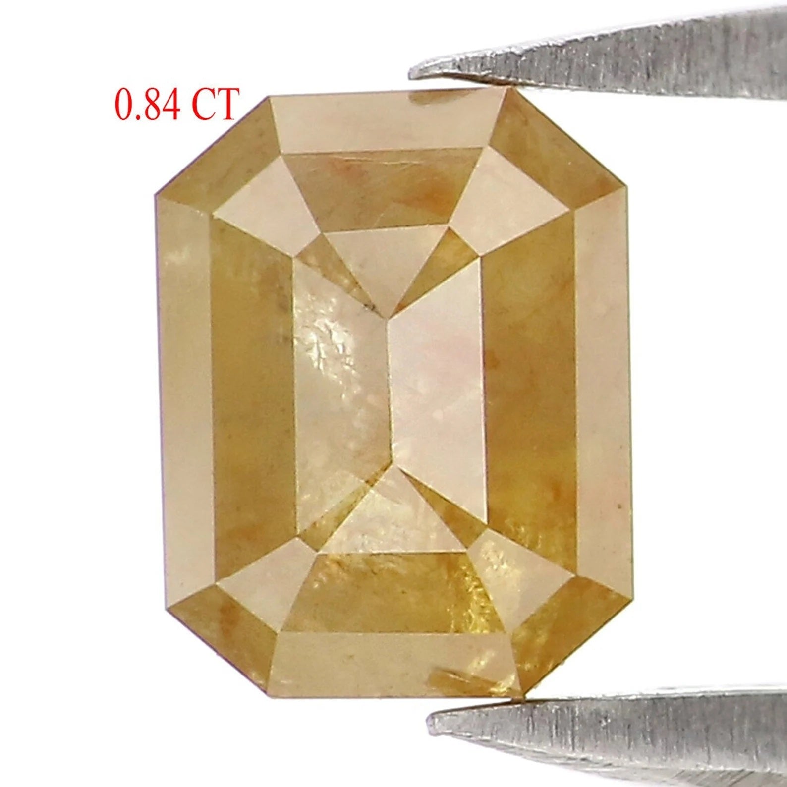 0.84 CT Natural Loose Emerald Shape Diamond Yellow Color Emerald Diamond 5.80 MM Natural Loose Diamond Emerald Shape Rose Cut Diamond NQ983