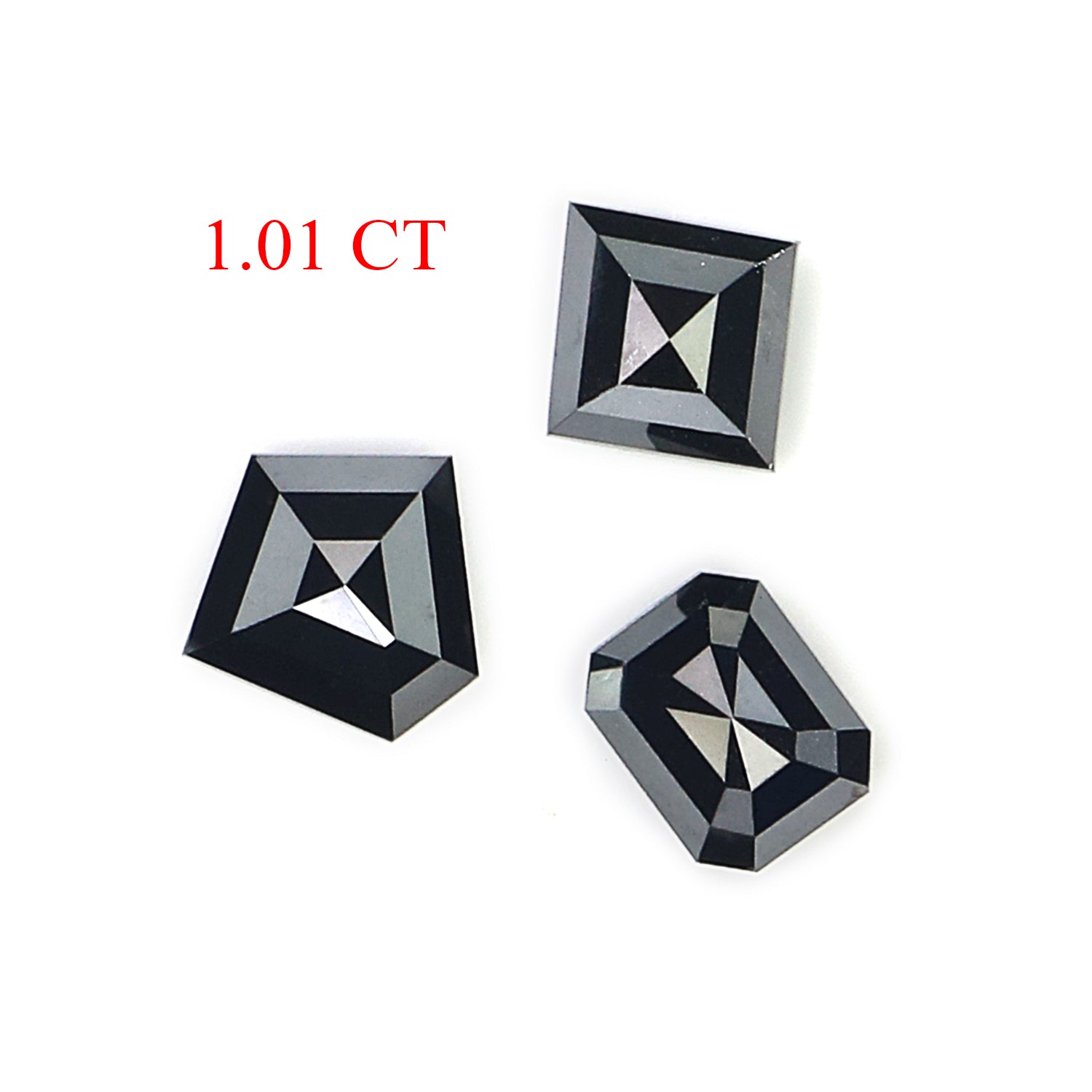 1.01 CT Natural Loose Mix Shape Diamond Black Color Mix Shape Cut Diamond 4.25 MM Natural Loose Black Color Mix Shape Rose Cut Diamond N621