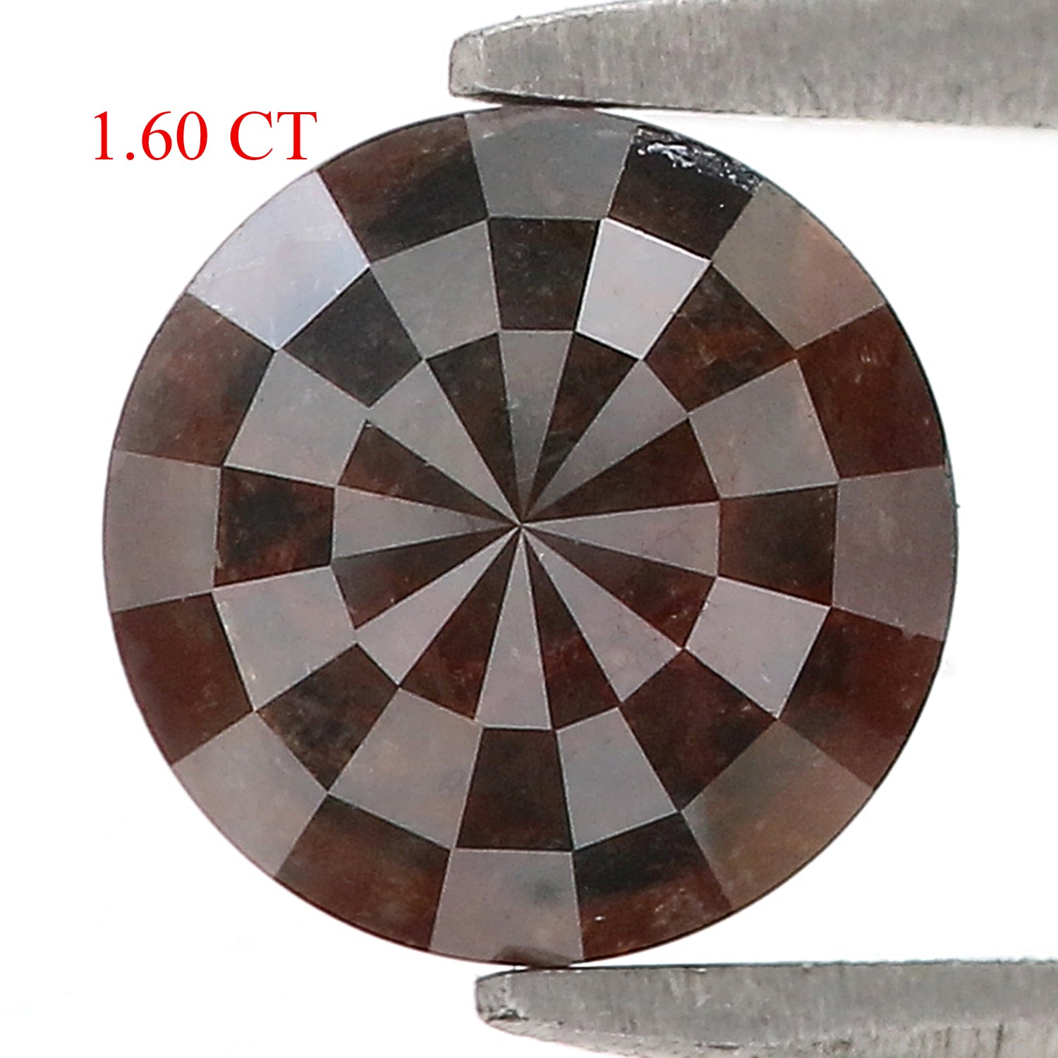 1.60 CT Natural Loose Round Rose Cut Diamond Brown Color Round Shape Diamond 6.95 MM Natural Loose Diamond Round Rose Cut Diamond LQ8217