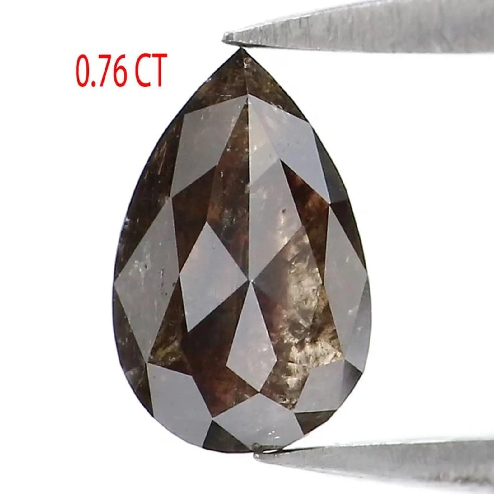 0.76 CT Natural Loose Pear Shape Diamond Brown Color Pear Cut Diamond 7.20 MM Natural Loose Diamond Brown Color Pear Rose Cut Diamond NQ2025