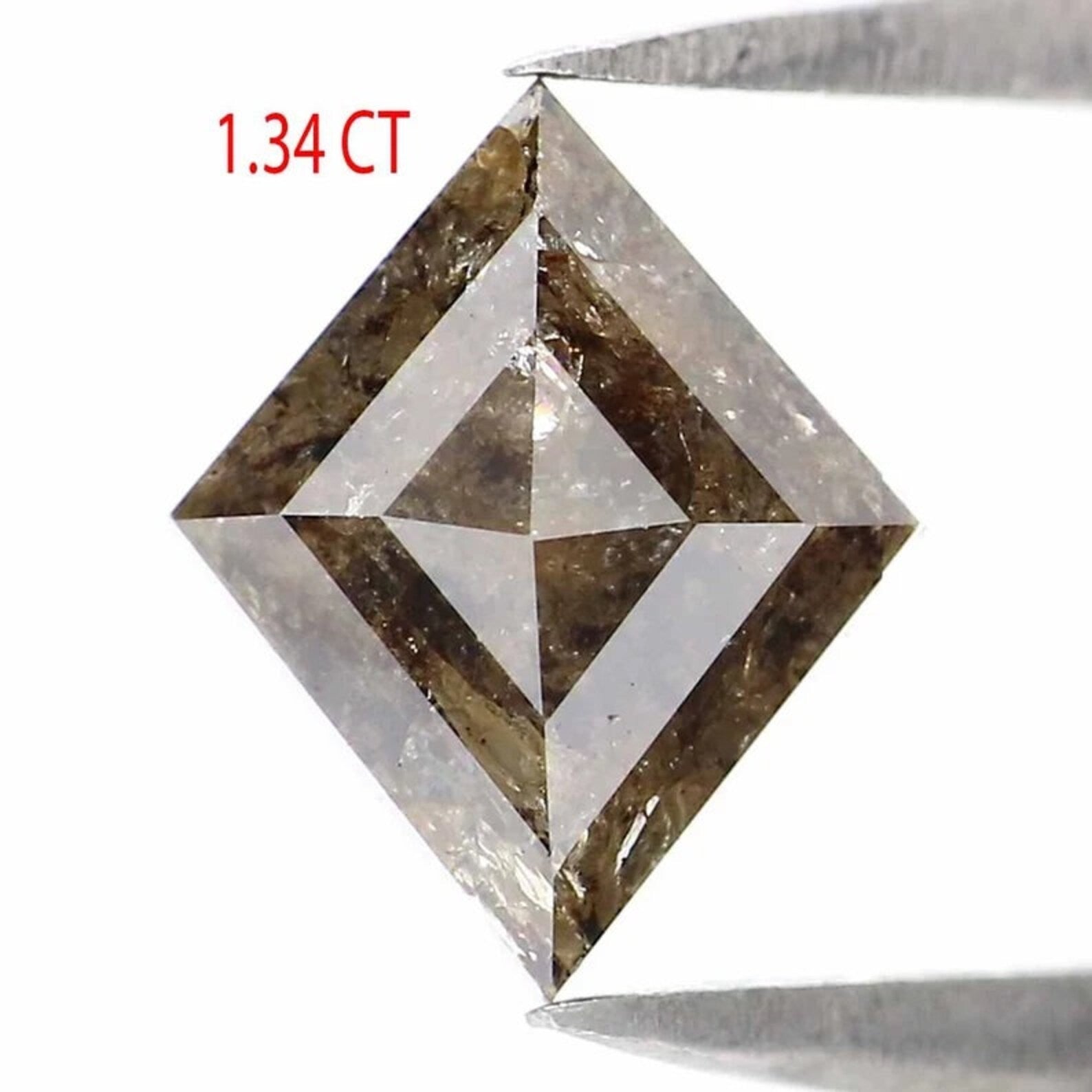 1.34 Ct Natural Loose Kite Shape Diamond Grey Brown Color Kite Shape Diamond 8.70 MM Natural Loose Diamond Kite Rose Cut Diamond NQ9291