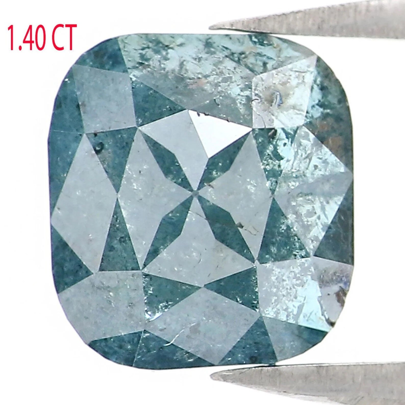 1.40 CT Natural Loose Cushion Shape Diamond Blue Color Cushion Diamond 7.60 MM Natural Loose Diamond Cushion Shape Rose Cut Diamond NQ9729