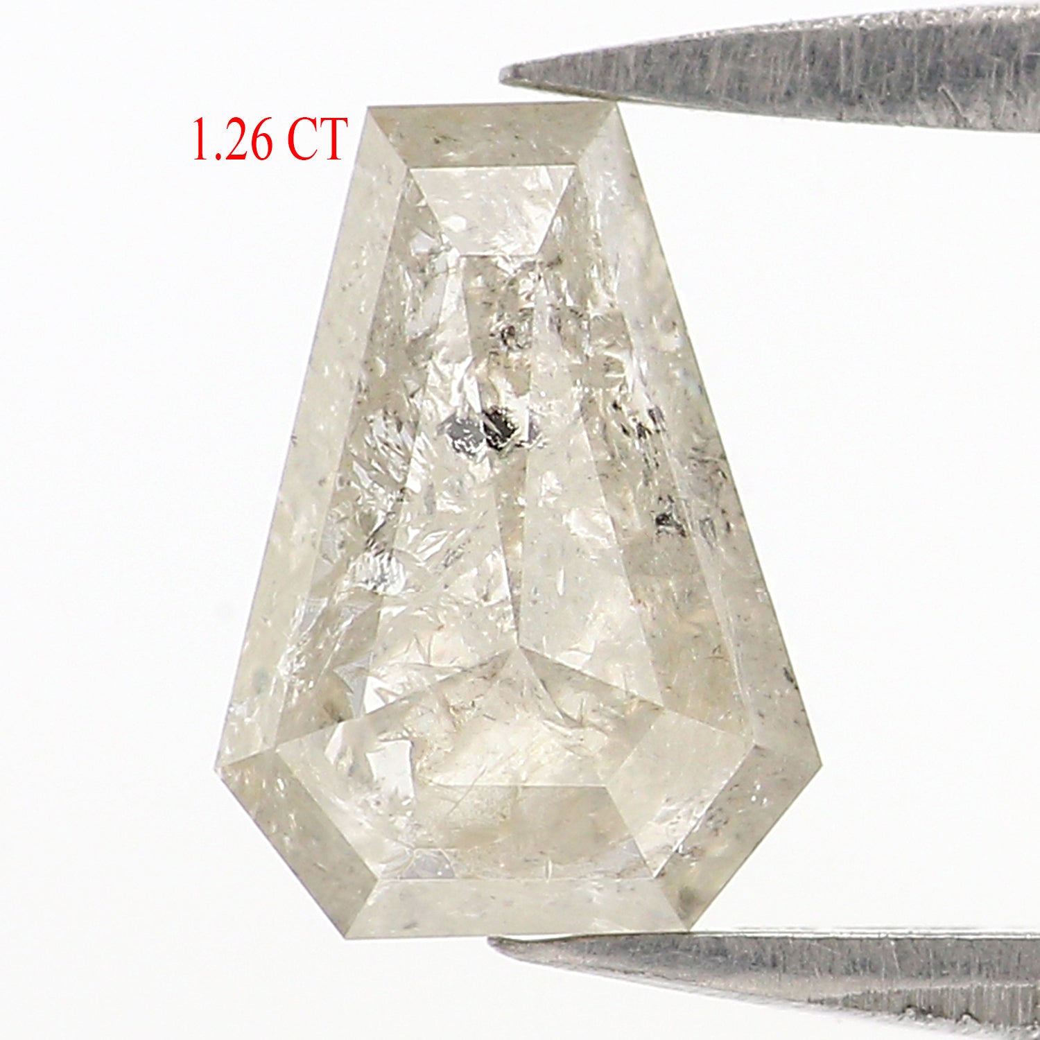 1.26 Ct Natural Loose Coffin Shape Diamond Grey Color Coffin Cut Diamond 7.90 MM Natural Loose Coffin Diamond Coffin Shape Diamond LQ2907