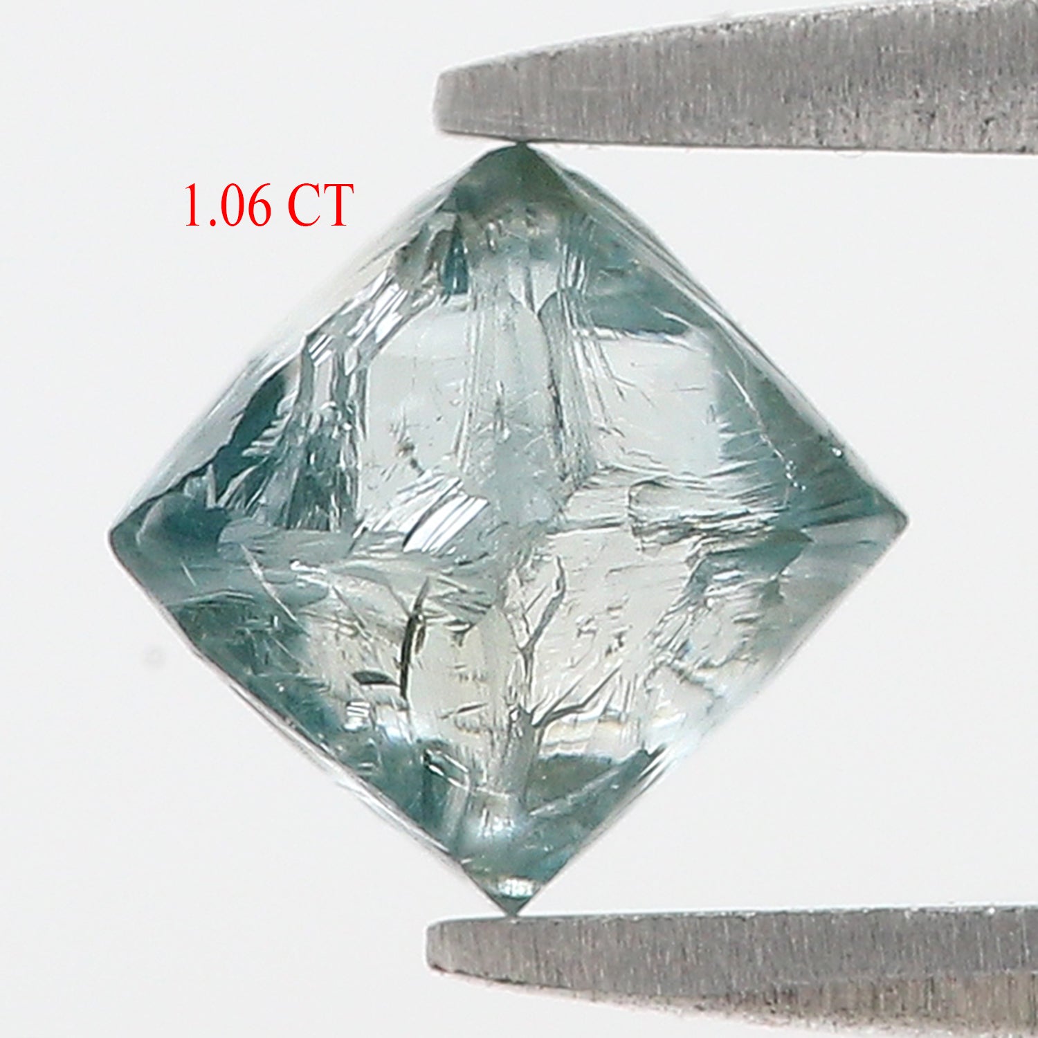 1.06 CT Natural Loose Rough Shape Diamond Blue Color Rough Uncut Diamond 6.40 MM Natural Loose Blue Color Rough Irregular Cut Diamond N2624
