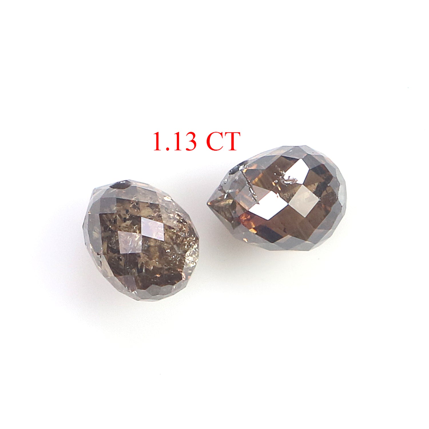 1.13 Ct Natural Loose Briolette Shape Diamond Brown Color Drop Diamond 3.50 MM Natural Loose Brown Color Diamond Briolette Cut Diamond L145