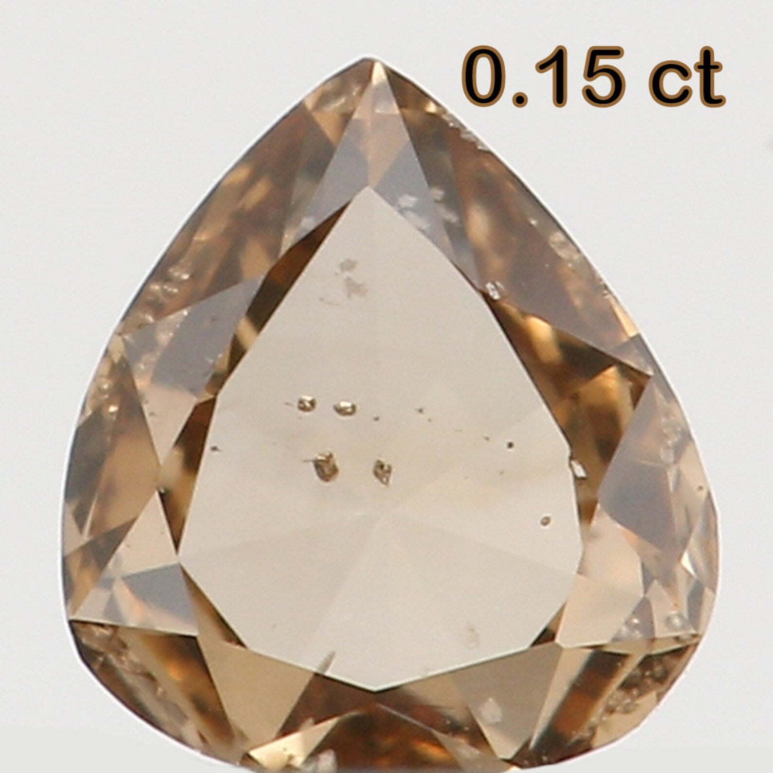 0.15 Ct Natural Loose Pear Cut Diamond Brown Color Pear Shape Diamond 3.55 MM Natural Loose Diamond Pear Shape Rose Cut Diamond N8010