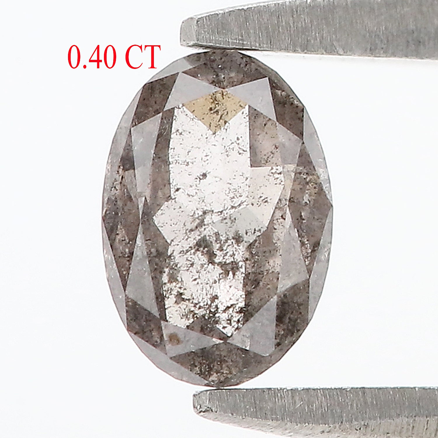 0.40 CT Natural Loose Oval Shape Diamond Salt And Pepper Oval Cut Diamond 5.85 MM Natural Loose Black Grey Color Oval Rose Cut Diamond LQ244