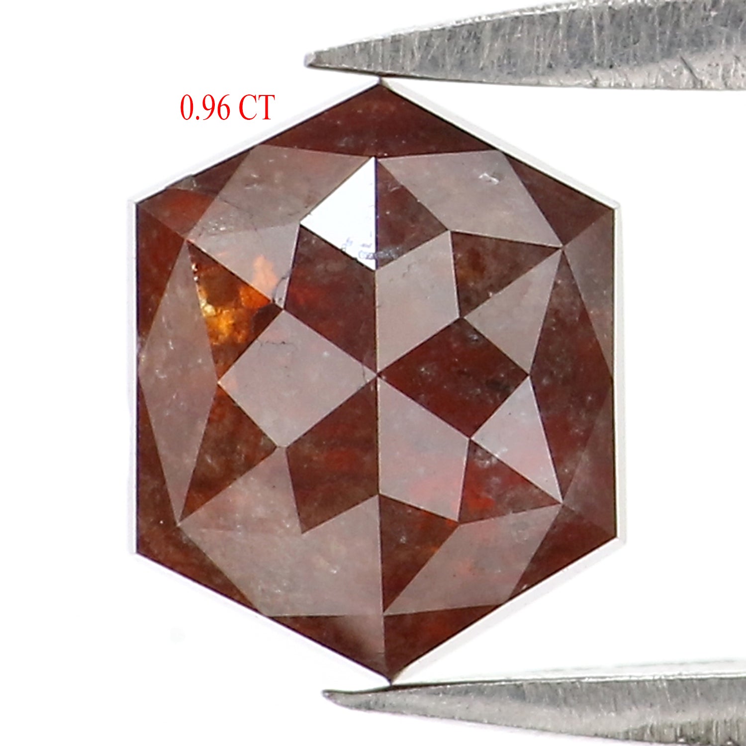0.96 CT Natural Loose Hexagon Shape Diamond Brown Color Hexagon Cut Diamond 6.80 MM Natural Brown Diamond Hexagon Rose Cut Diamond QL2850