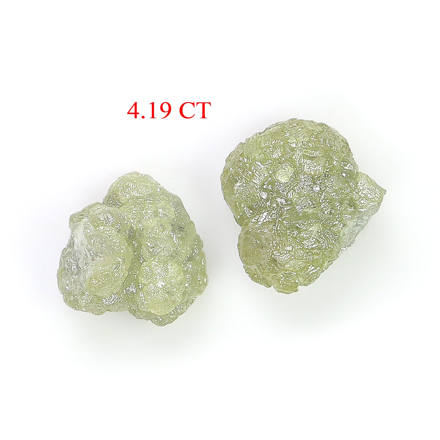 4.19 CT Natural Loose Rough Shape Diamond Green Color Rough Uncut Diamond 8.30 MM Natural Grey Diamond Rough Irregular Cut Diamond LQ3365
