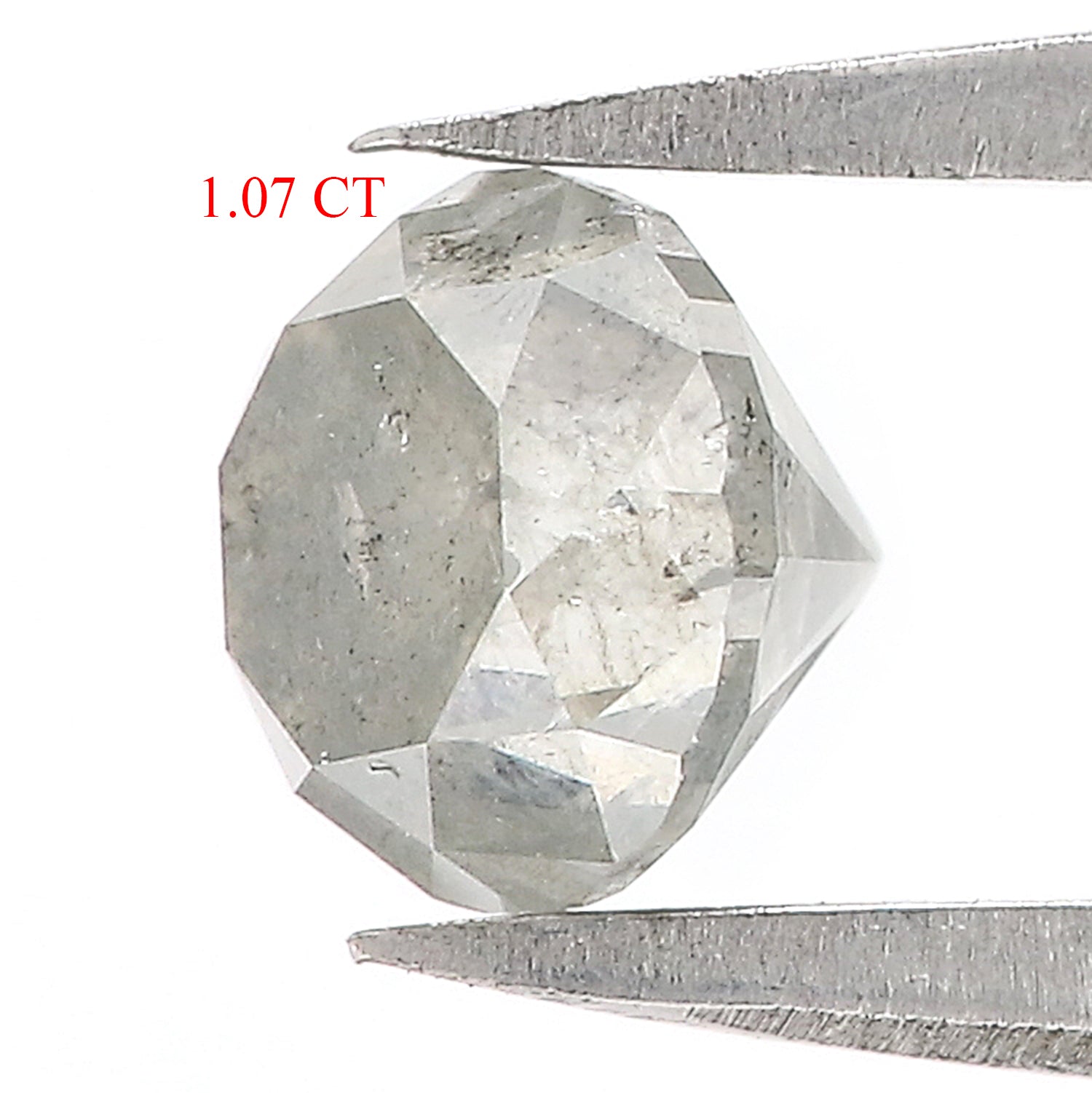 1.07 Ct Natural Loose Round Brilliant Cut Diamond Salt And Pepper Diamond 5.70 MM Natural Diamond Grey Color Round Shape Diamond LQ3036