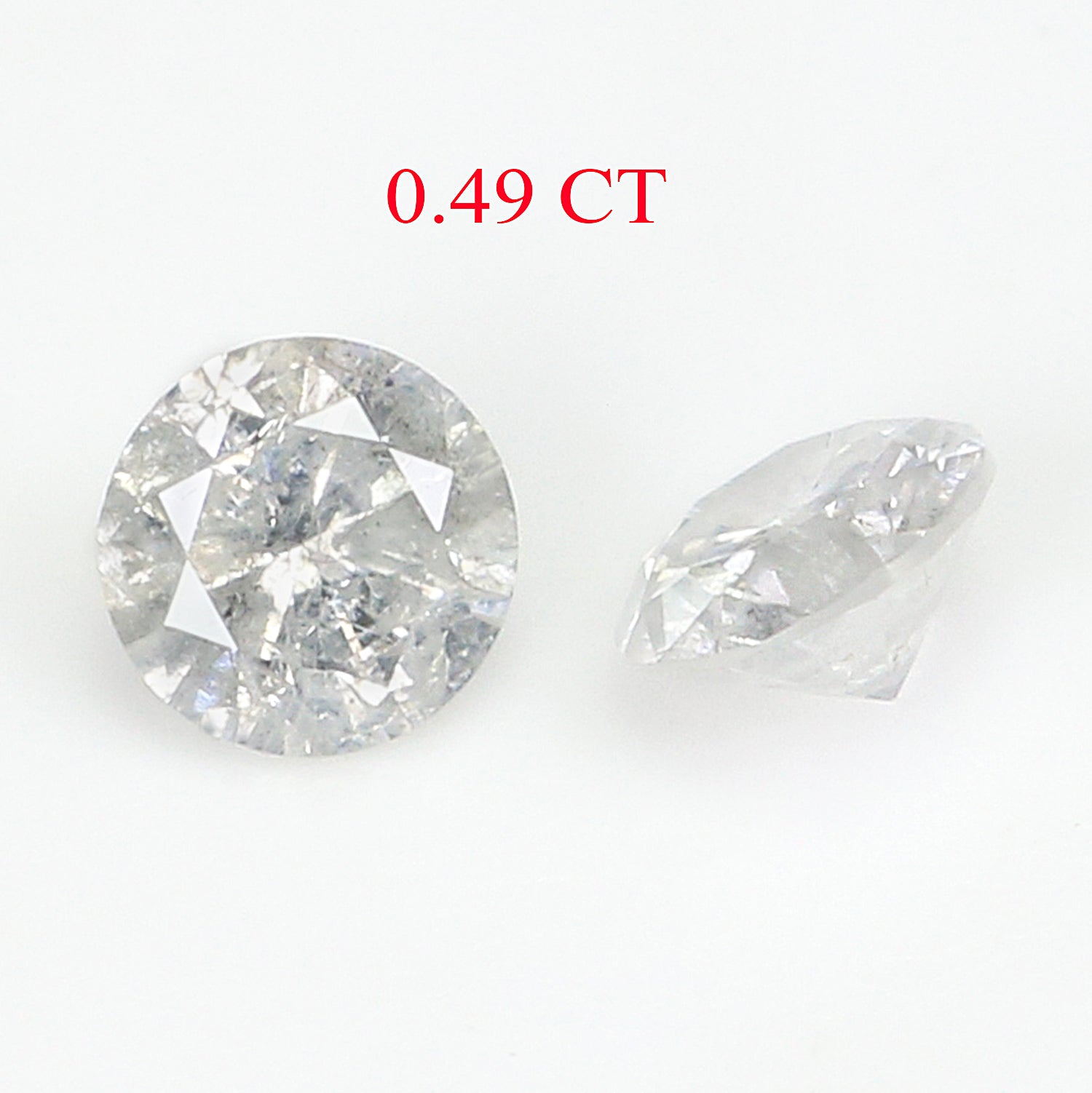 0.49 CT Natural Loose Round Shape Diamond Fancy Grey Color Round Cut Diamond 4.00 MM Natural Grey Color Round Brilliant Cut Diamond N2612
