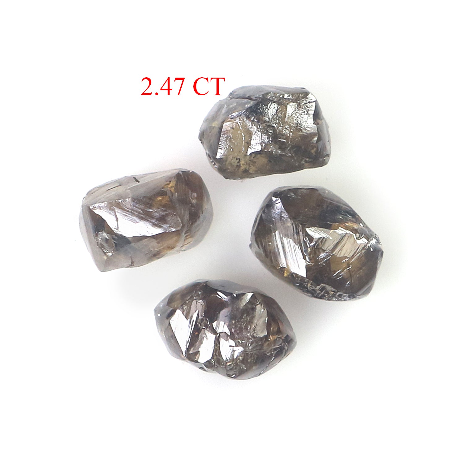2.47 CT Natural Loose Rough Shape Diamond Brown Color Rough Cut Diamond 4.50 MM Natural Loose Brown Color Rough Irregular Cut Diamond L6393