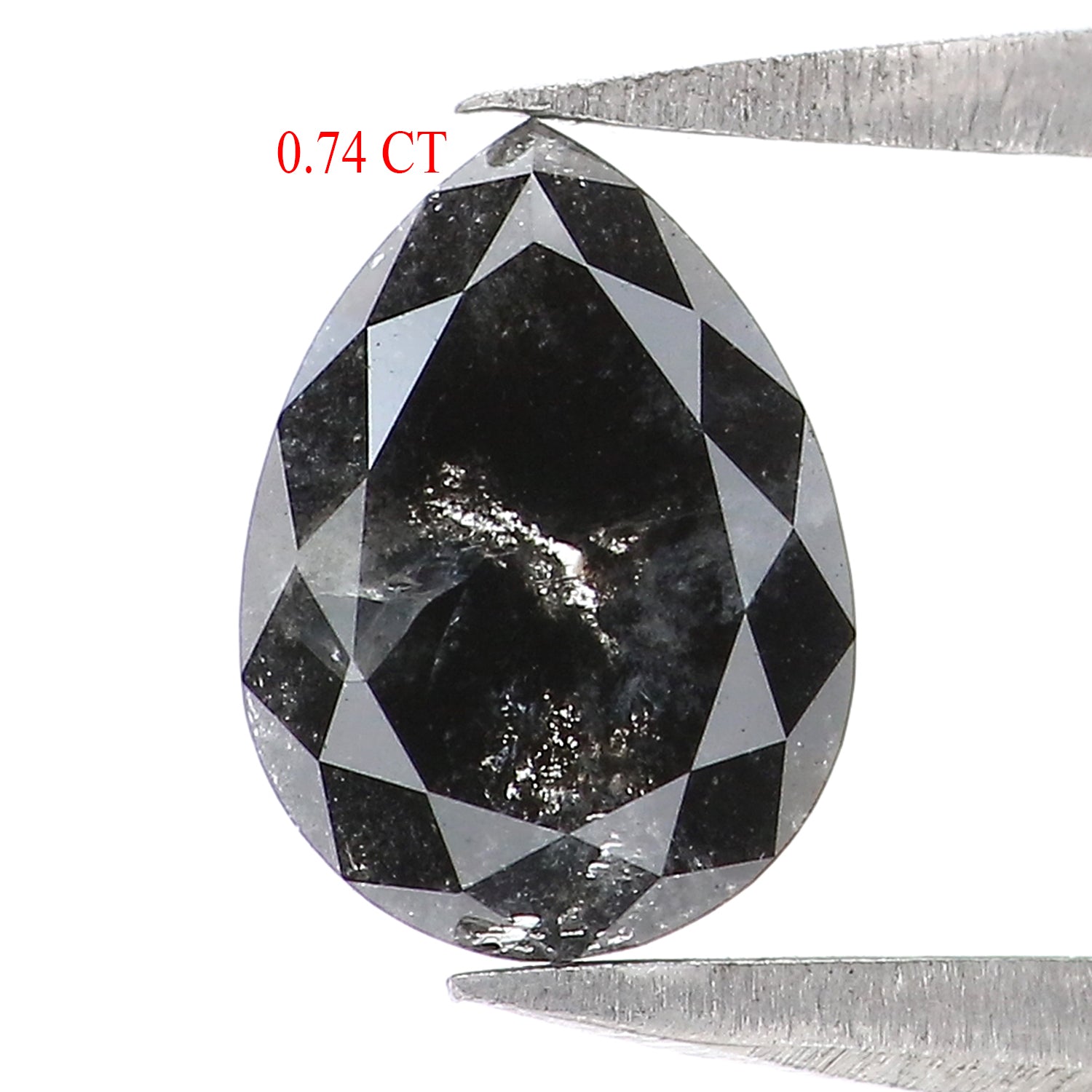 0.74 CT Natural Loose Pear Diamond Salt And Pepper Pear Diamond Natural Loose Diamond 7.00 MM Pear Rose Cut Diamond Pear Cut Diamond LQ3006