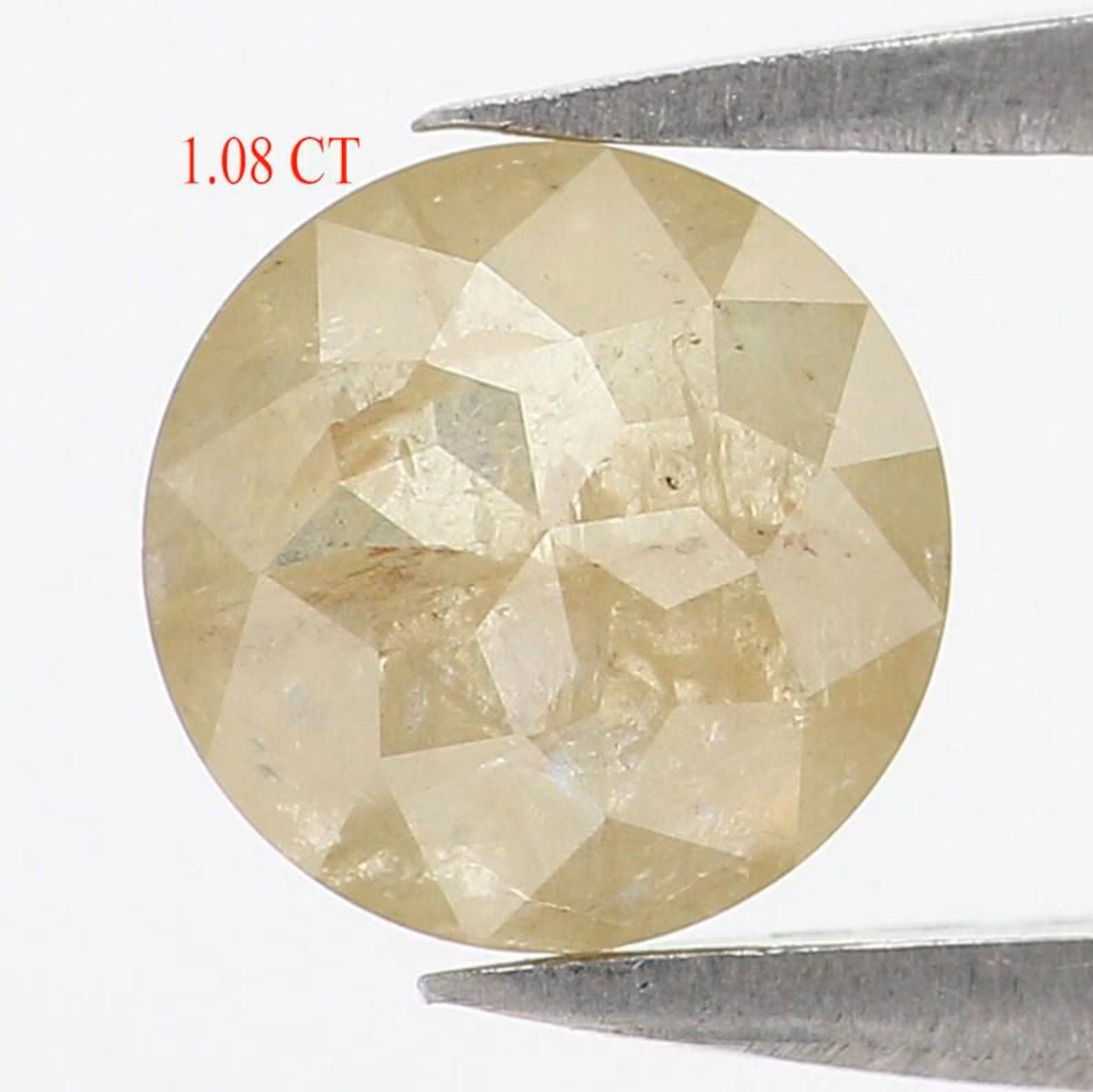 1.08 CT Natural Loose Round Shape Diamond Yellow Color Round Cut Diamond 6.30 MM Natural Diamond Yellow Color Round Rose Cut Diamond NQ1247