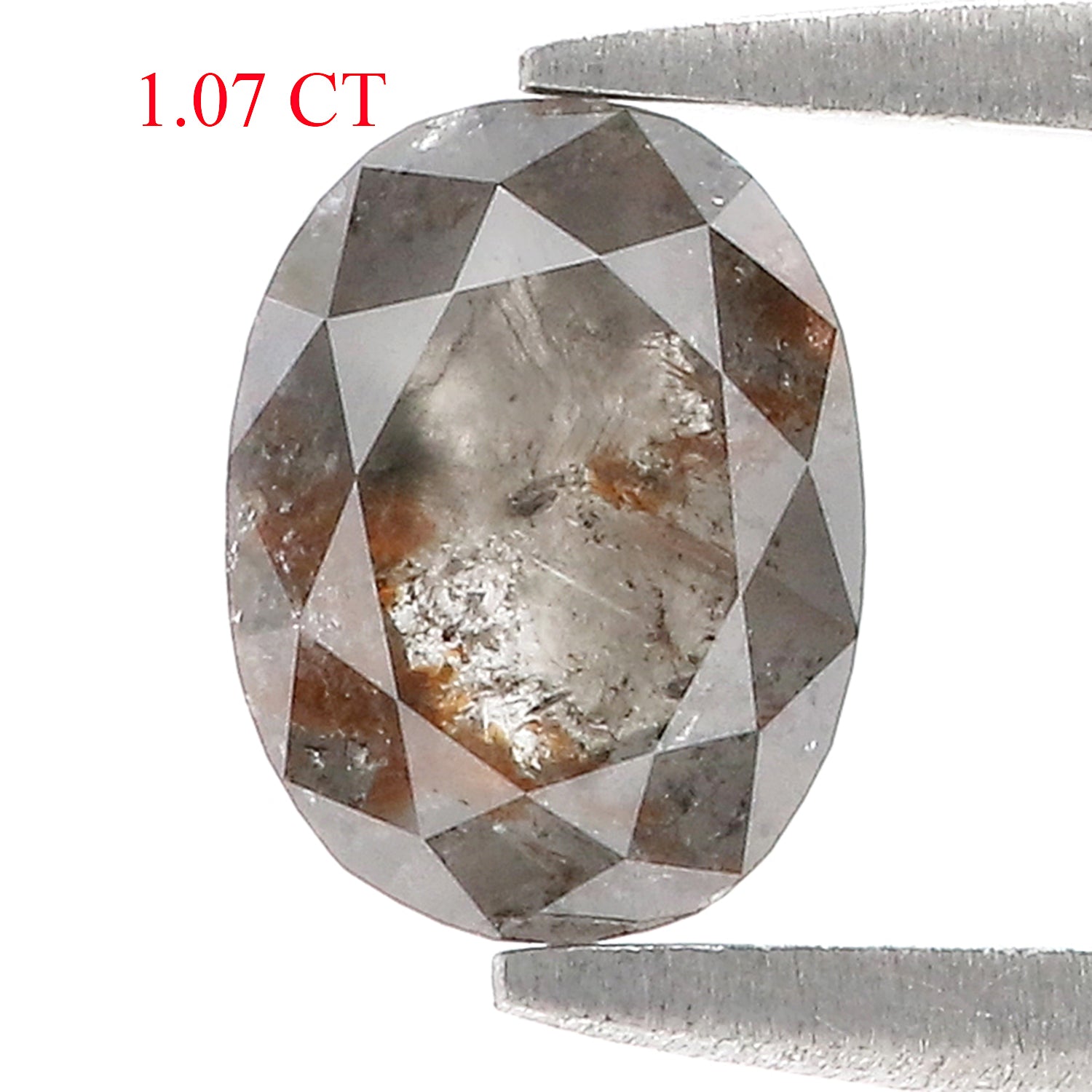 1.07 Ct Natural Loose Oval Shape Diamond Brown Color Oval Cut Diamond 7.40 MM Natural Loose Grey Oval Diamond Oval Rose Cut Diamond LQ2320
