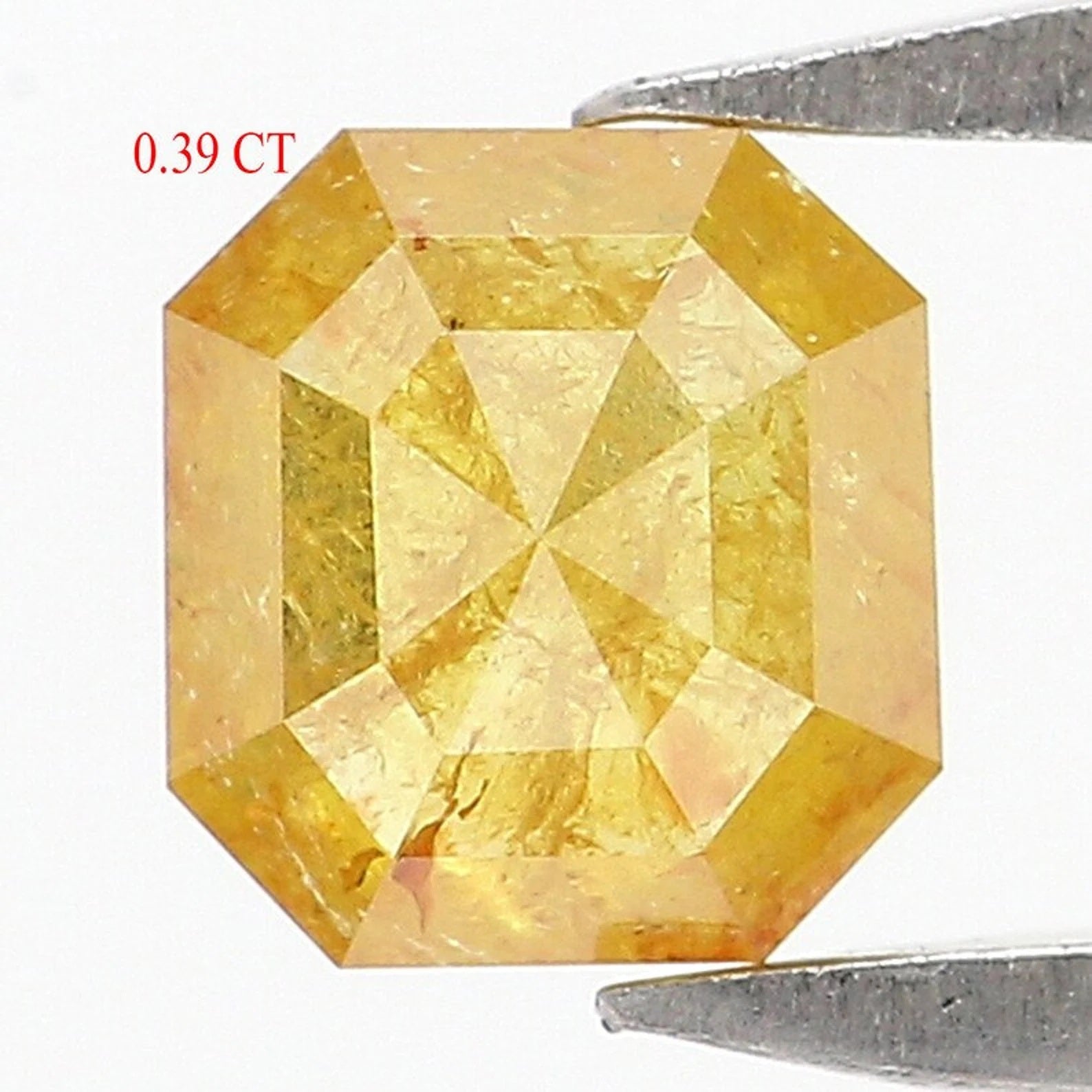 0.39 CT Natural Loose Diamond Radiant Shape Diamond Yellow Color Radiant Cut Diamond 4.20 MM Natural Loose Radiant Rose Cut Diamond NQ7022