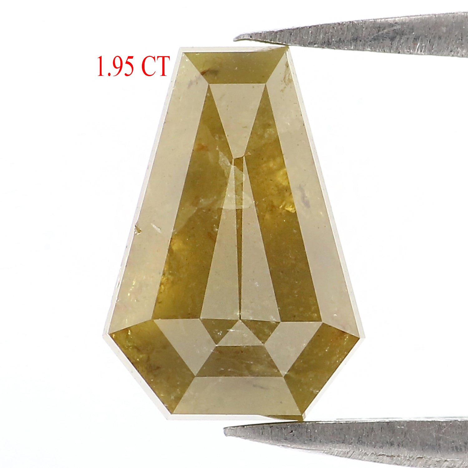 1.95 CT Natural Loose Coffin Cut Diamond Yellow Color Coffin Cut Diamond 9.50 MM Natural Loose Yellow Diamond Coffin Rose Cut Diamond QL9830