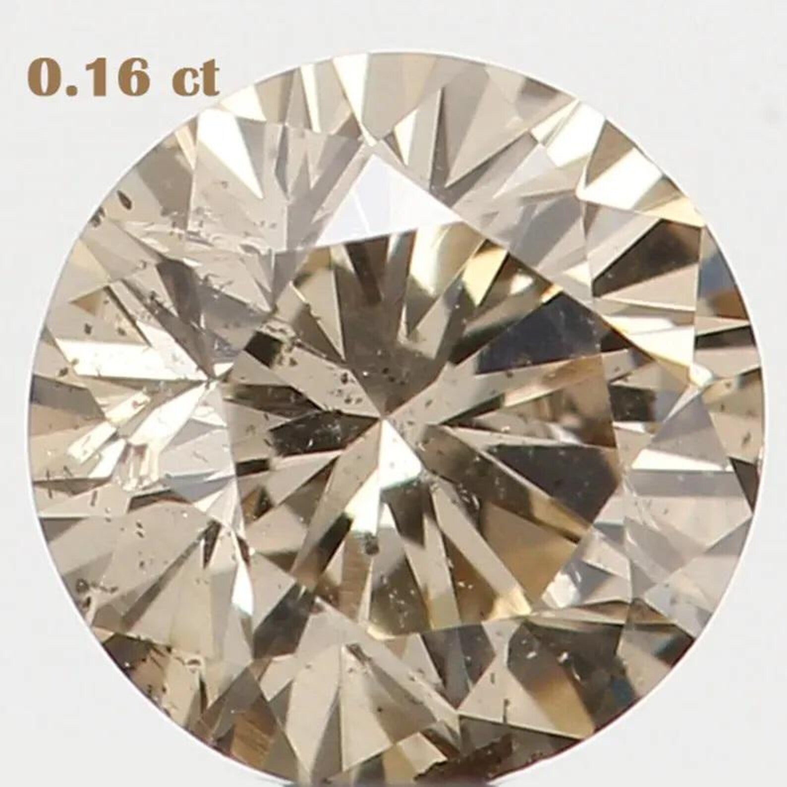 0.16 CT Natural Loose Round Shape Diamond Brown Color Round Diamond 3.50 MM Natural Diamond Brown Color Round Brilliant Cut Diamond NQ7618