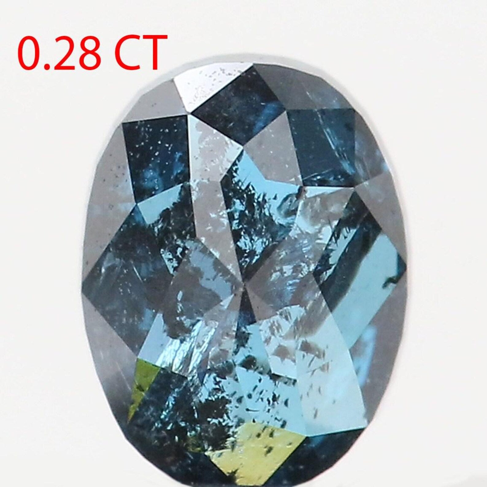 0.28 CT Natural Loose Oval Shape Diamond Blue Color Oval Cut Diamond 4.55 MM Natural Loose Blue Color Diamond Oval Rose Cut Diamond NQ348