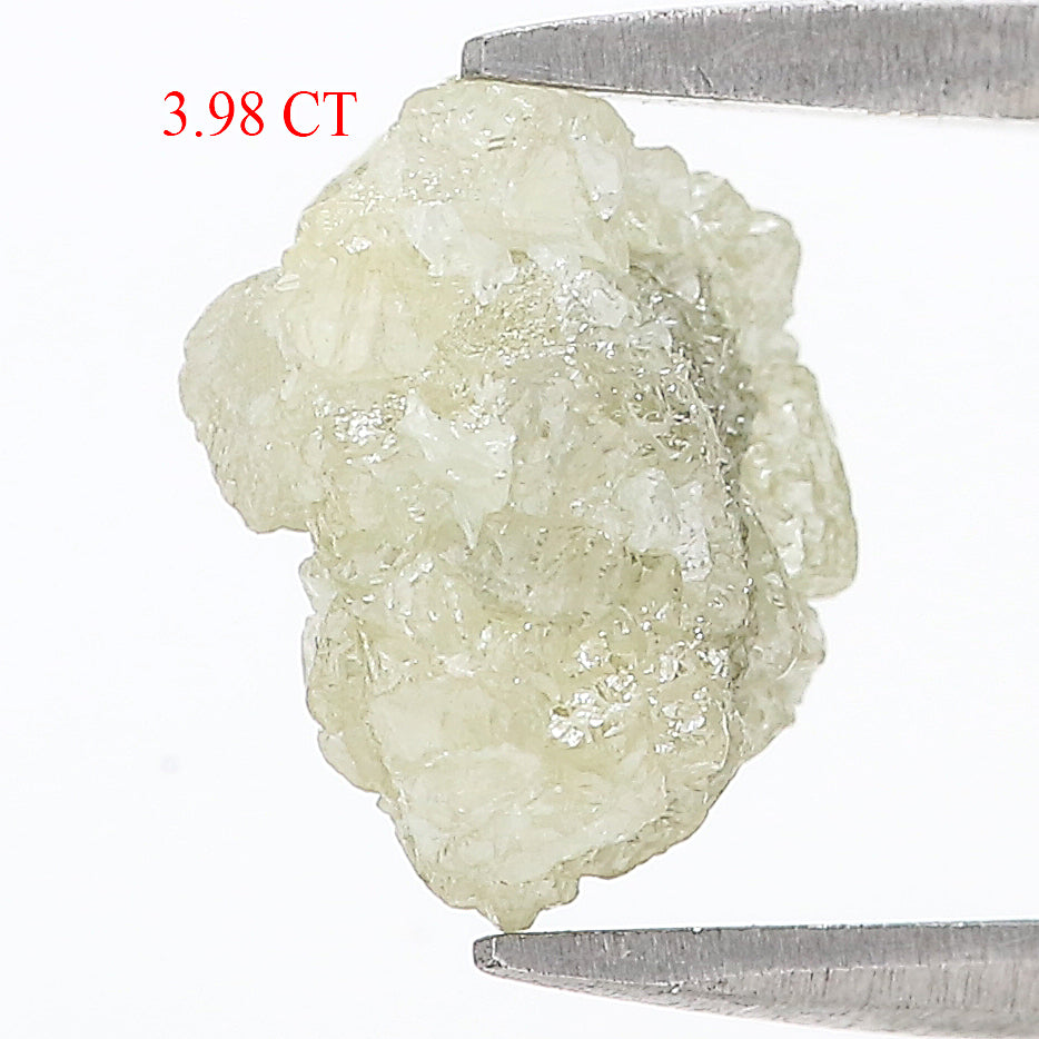 3.98 CT Natural Loose Rough Shape Diamond Grey Color Rough Uncut Diamond 10.00 MM Natural Grey Color Rough Irregular Cut Diamond LQ3364