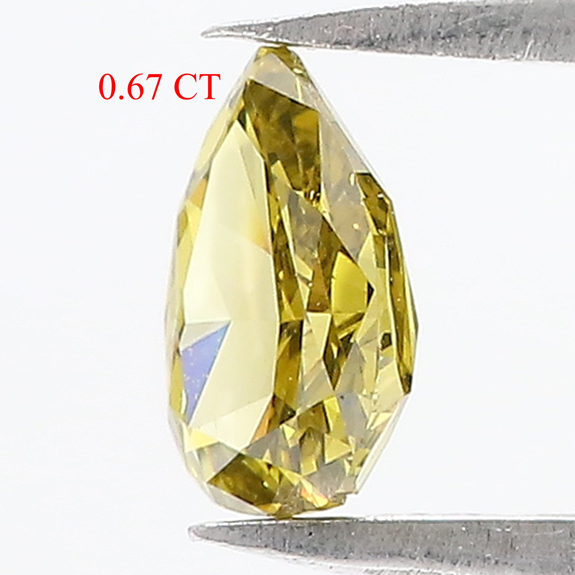 0.67 CT Natural Loose Pear Shape Diamond Green Color Pear Cut Diamond 6.75 MM Natural Loose Green Diamond Pear Brilliant Cut Diamond QL6469