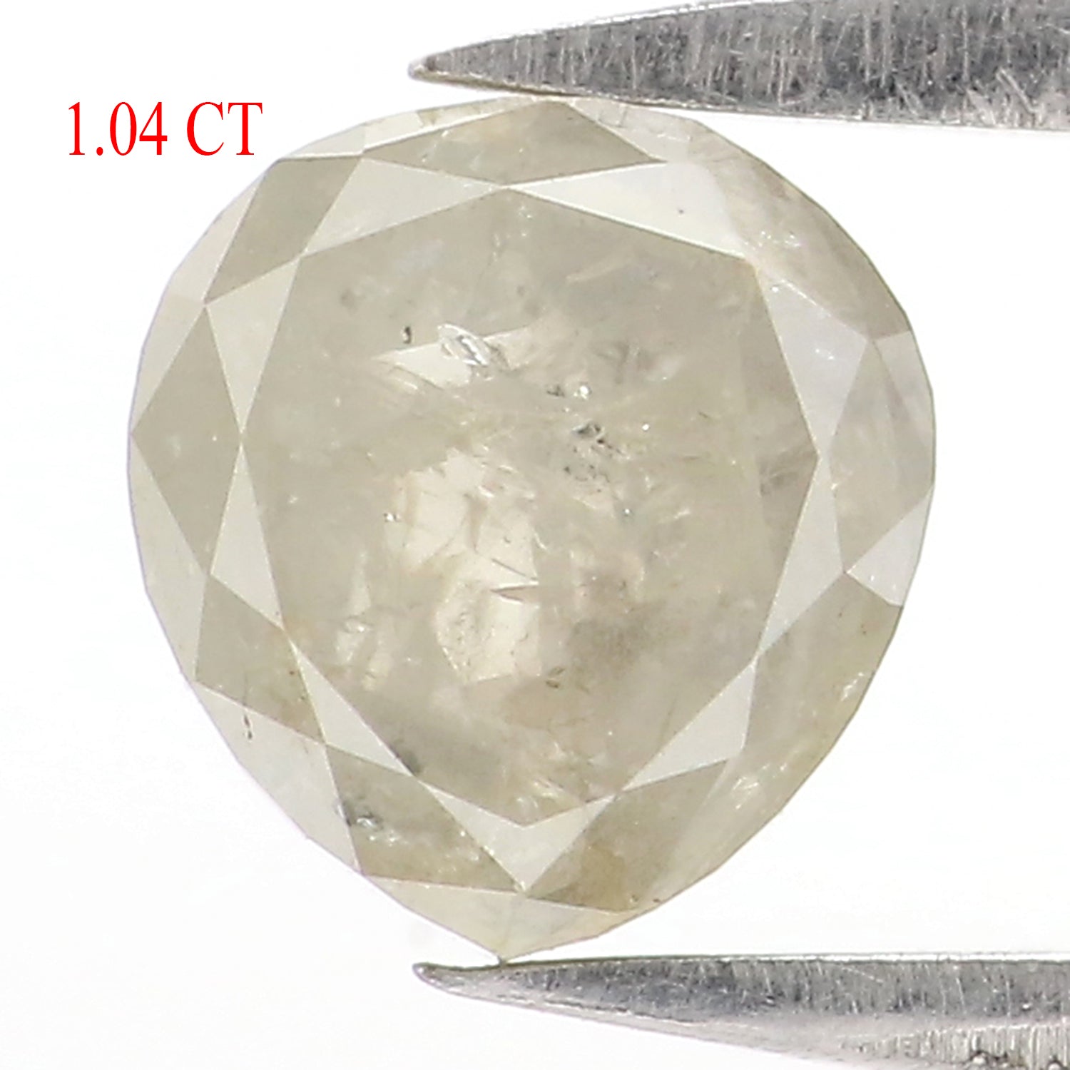 1.04 CT Natural Loose Heart Shape Diamond Grey Color Heart Cut Diamond 6.10 MM Natural Loose Grey Diamond Heart Rose Cut Diamond LQ2858