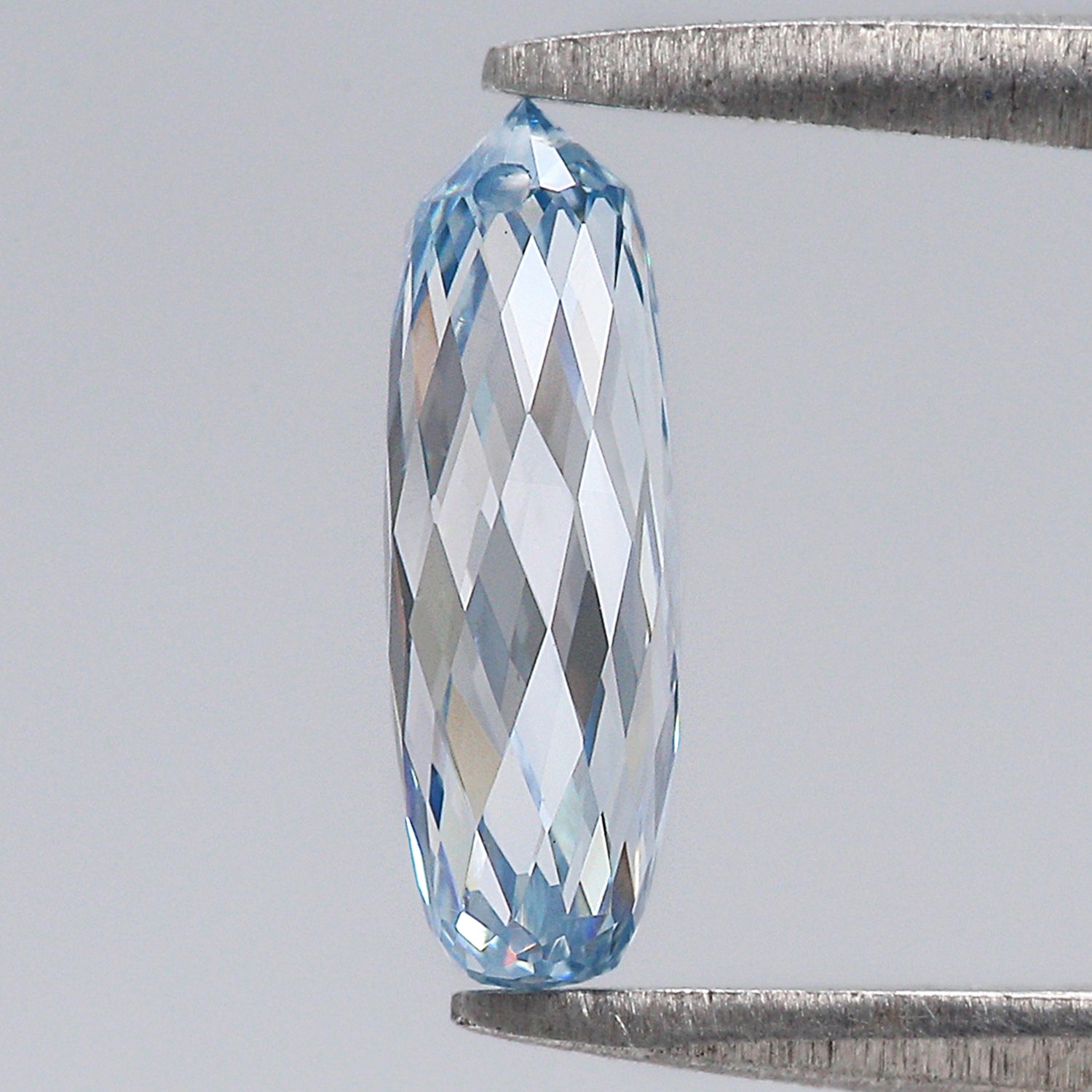 1.33 CT Lab Grown Briolette Cut Diamond Blue Color VS Clarity Diamond Lab Grown Diamond CVD Diamond Lab Created Drop Rose Cut Diamond L3302