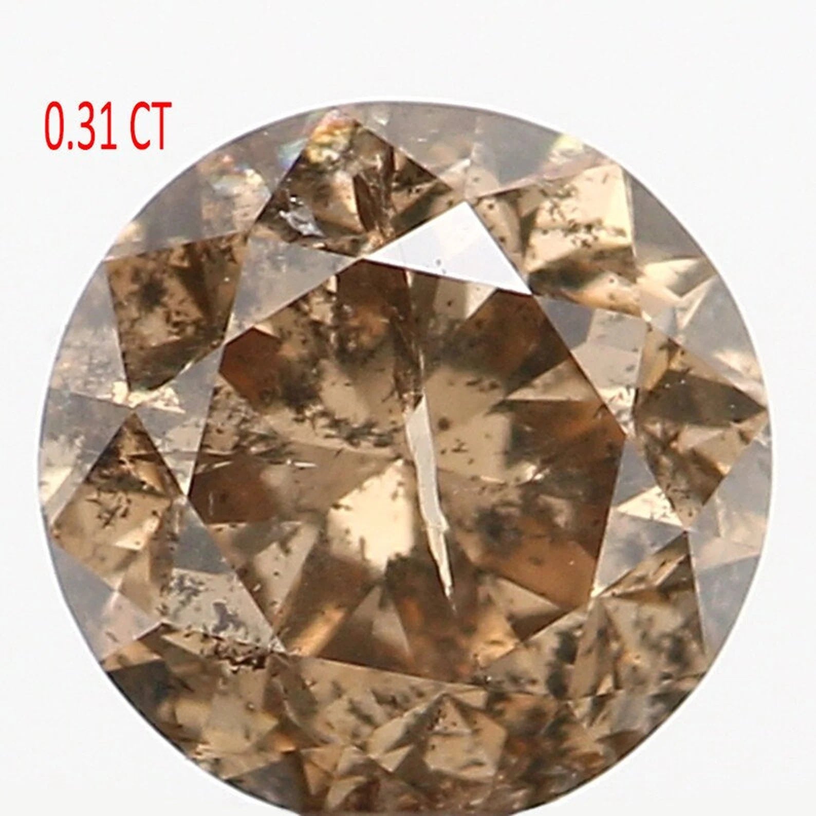 0.31 CT Natural Loose Round Shape Diamond Brown Color Round Cut Diamond 4.10 MM Natural Brown Color Round Brilliant Cut Diamond NQ1079