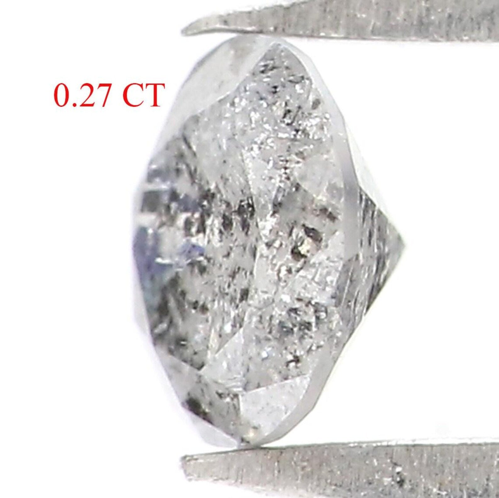0.27 CT Natural Loose Round Shape Diamond Salt And Pepper Round Diamond 4.20 MM Natural Black Grey Color Round Brilliant Cut Diamond NQ2334