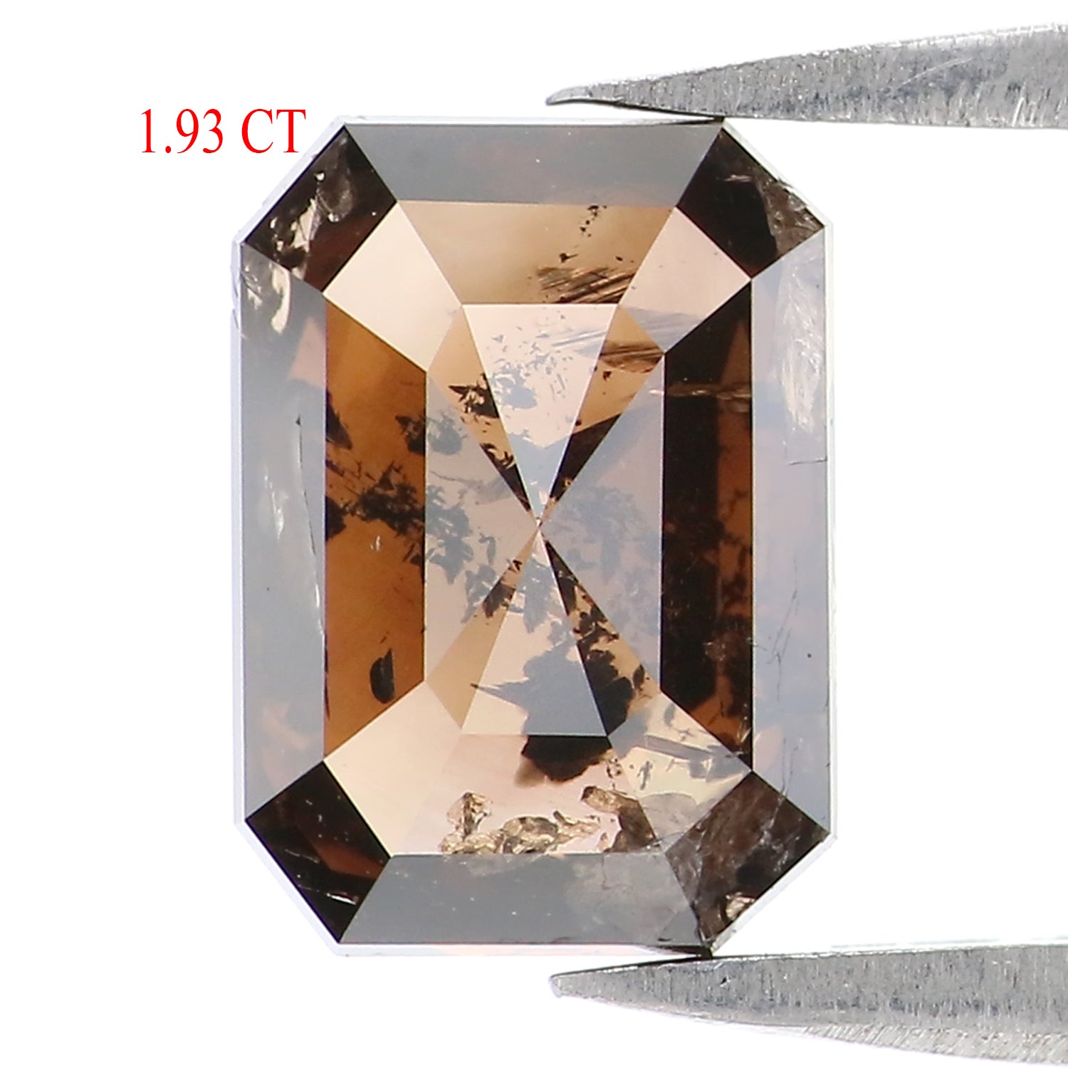 1.93 Ct Natural Loose Emerald Cut Diamond Brown Color Emerald Diamond 8.40 MM Natural Loose Diamond Brown Color Emerald Cut Diamond QL9595