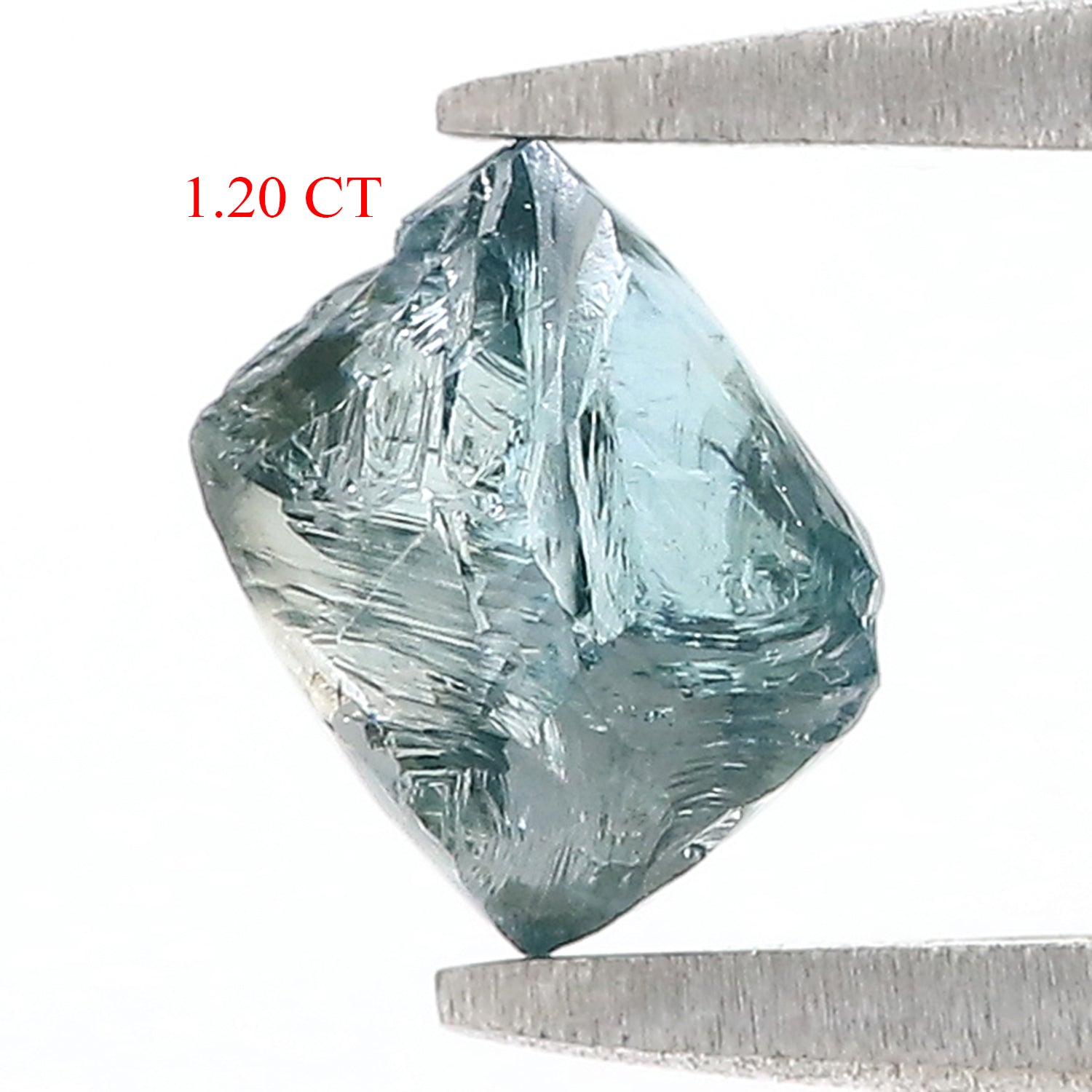 1.20 CT Natural Loose Rough Shape Diamond Blue Color Rough Cut Diamond 6.85 MM Natural Loose Blue Diamond Rough Irregular Cut Diamond L3554