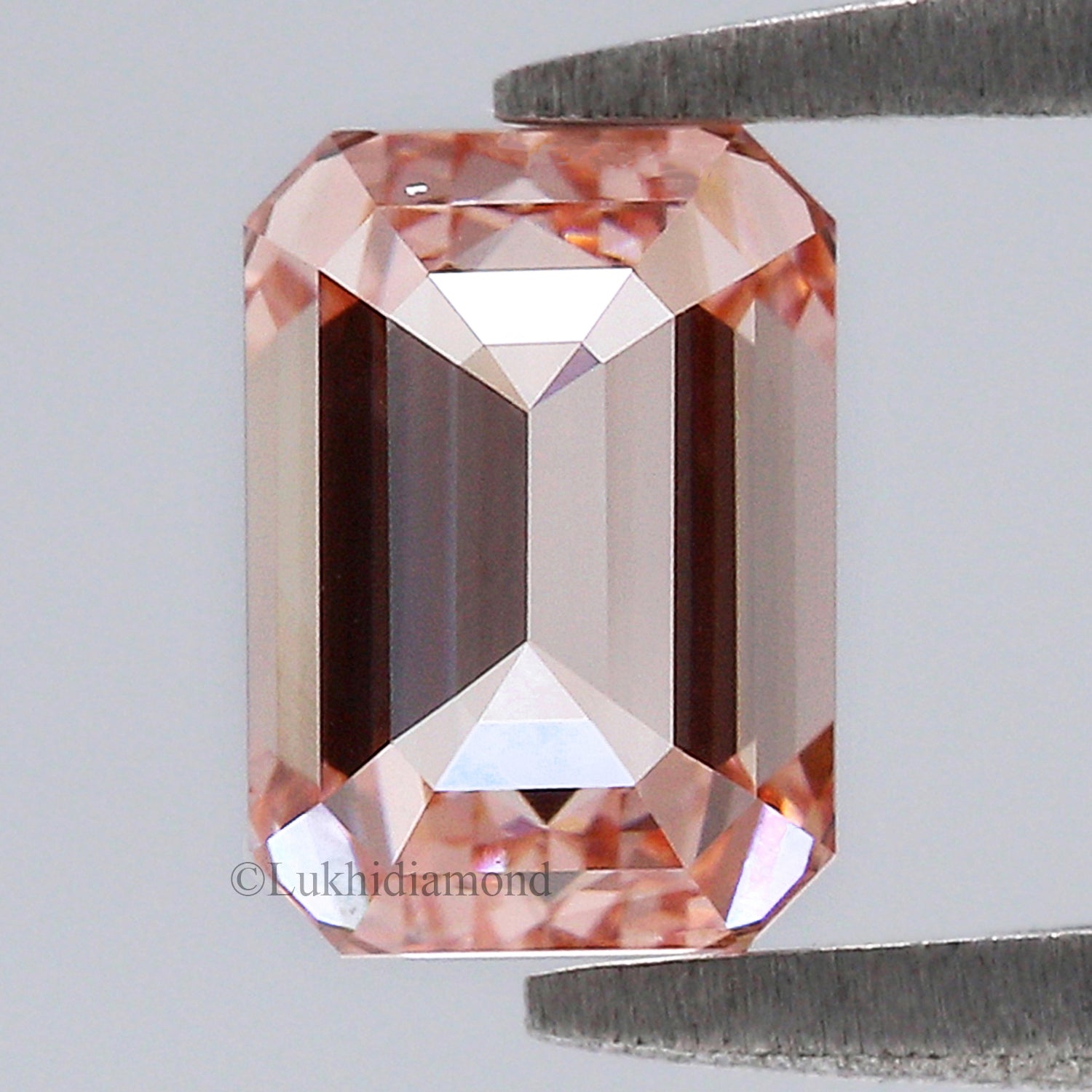 1.13 CT IGI Certified Emerald Cut Fancy Vivid Pink Color Diamond VS1 Clarity Diamond Lab Grown Diamond Lab Created Emerald CVD Diamond L3296
