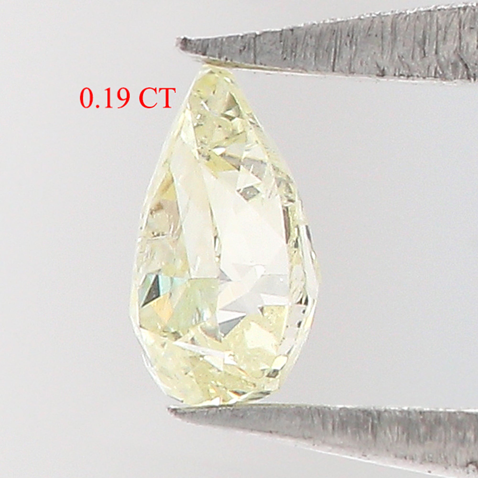 0.19 CT Natural Loose Diamond, Pear Diamond, Yellow Diamond, Rustic Diamond, Pear Cut Diamond, Fancy Color Diamond KR897