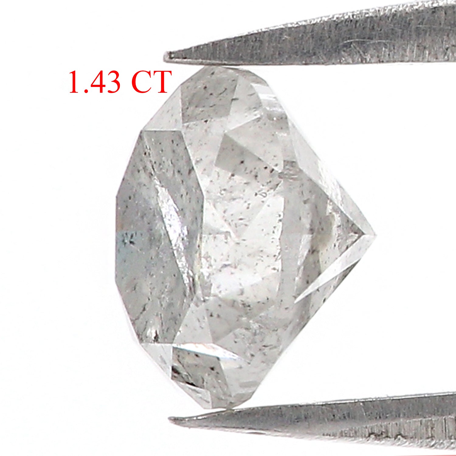 1.43 CT Natural Loose Round Shape Diamond Grey Color Round Cut Diamond 6.75 MM Natural Loose Diamond Round Brilliant Cut Diamond QL8207