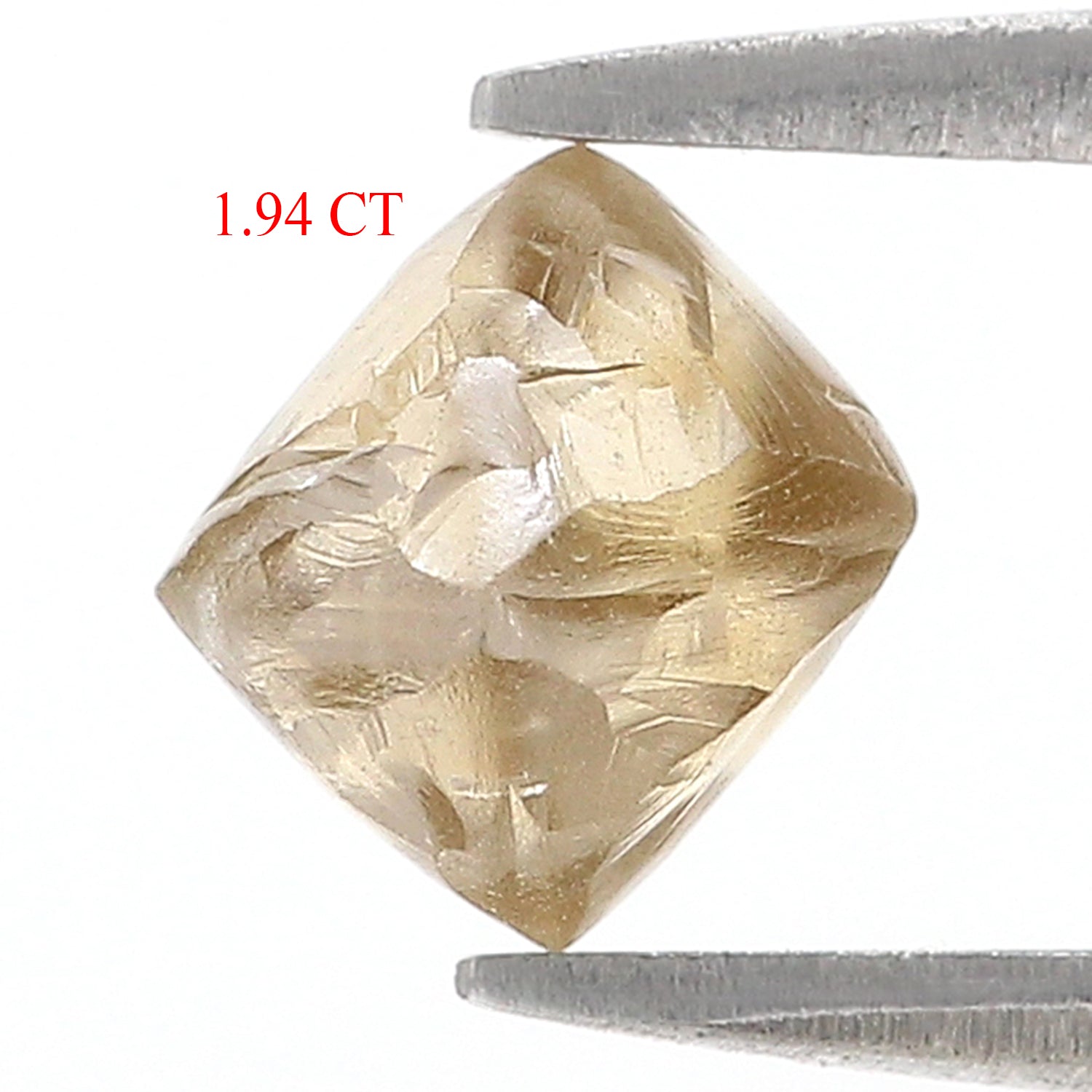 1.94 CT Natural Loose Rough Shape Diamond Brown Color Irregular Cut Diamond 7.40 MM Natural Loose Brown Color Rough UnCut Diamond L3531