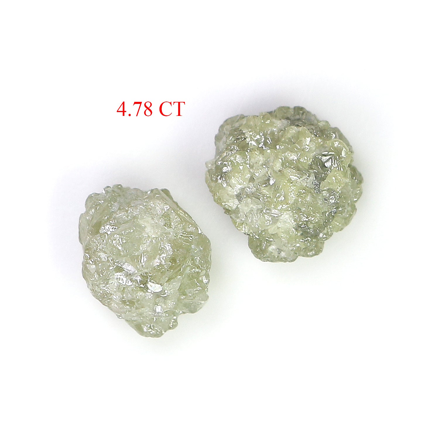 4.78 CT Natural Loose Rough Shape Diamond Green Color Rough Uncut Diamond 8.15 MM Natural Grey Diamond Rough Irregular Cut Diamond LQ3370