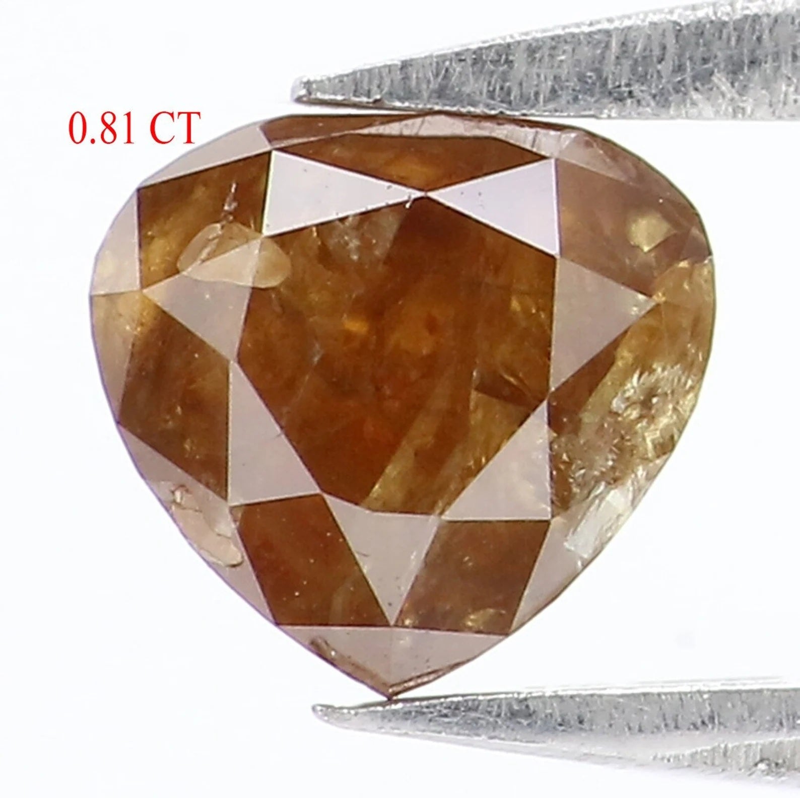 0.81 CT Natural Loose Heart Shape Diamond Brown Color Heart Cut Diamond 5.50 MM Natural Loose Diamond Heart Shape Rose Cut Diamond NQ8241