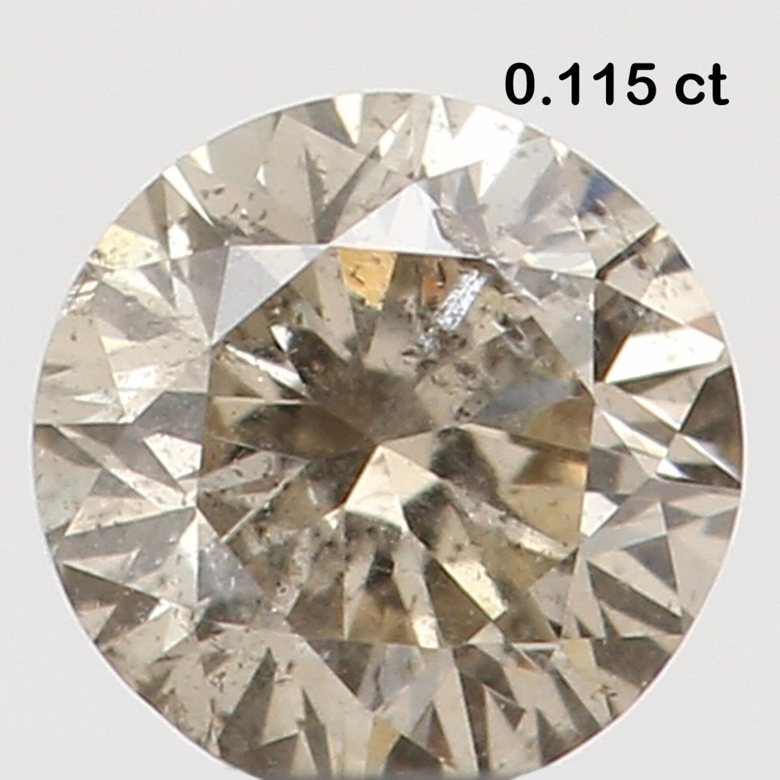 0.115 Ct Natural Loose Round Shape Diamond Brown Color Round Cut Diamond 3.00 MM Natural Loose Diamond Round Brilliant Cut Diamond N7822