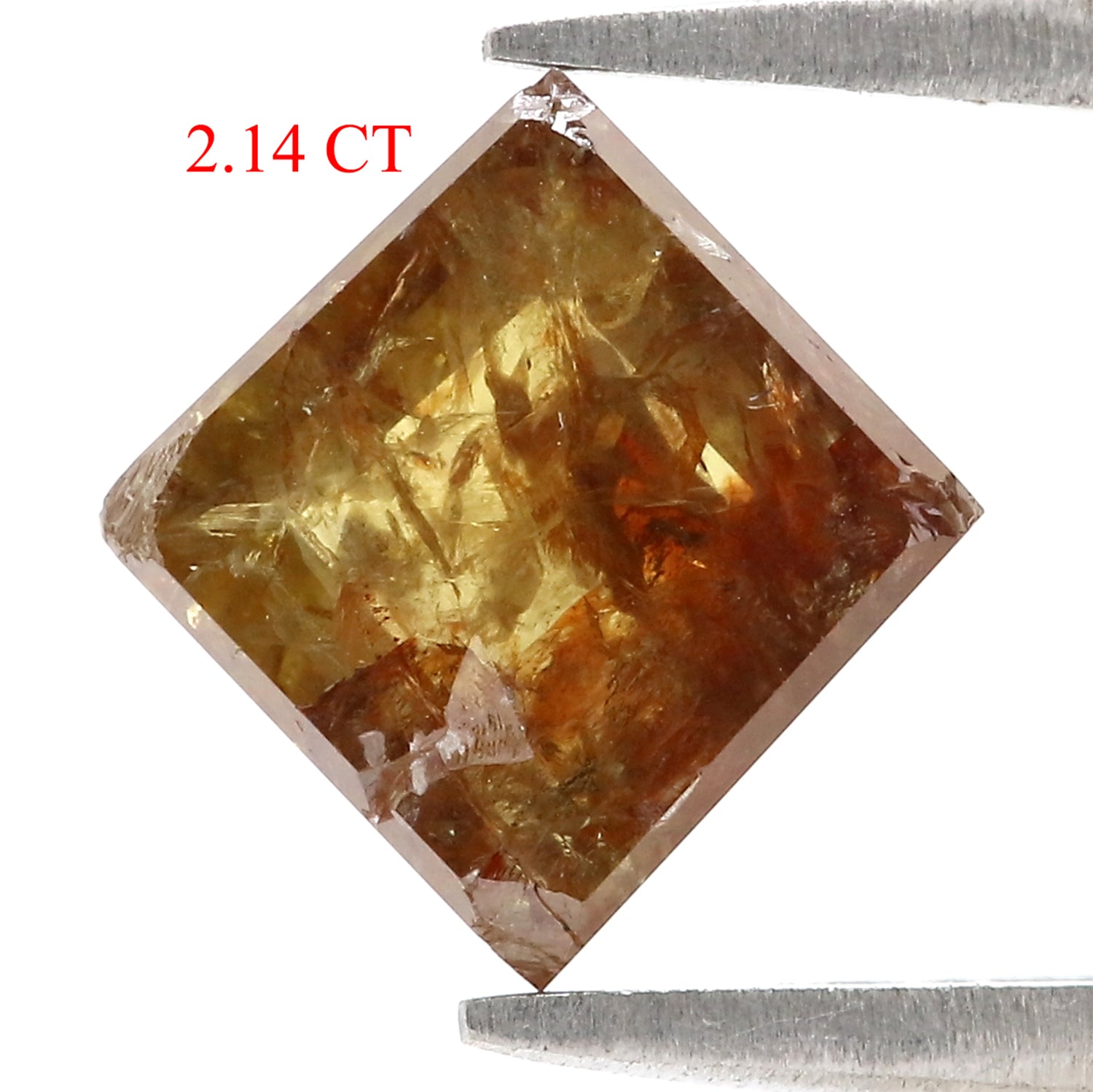 Natural Kite Cut Brown Color Diamond 2.14 CT Loose Kite Rose Cut Brown Color Stone 7.65 MM Rustic Diamond For Custom Engagement Ring L3656