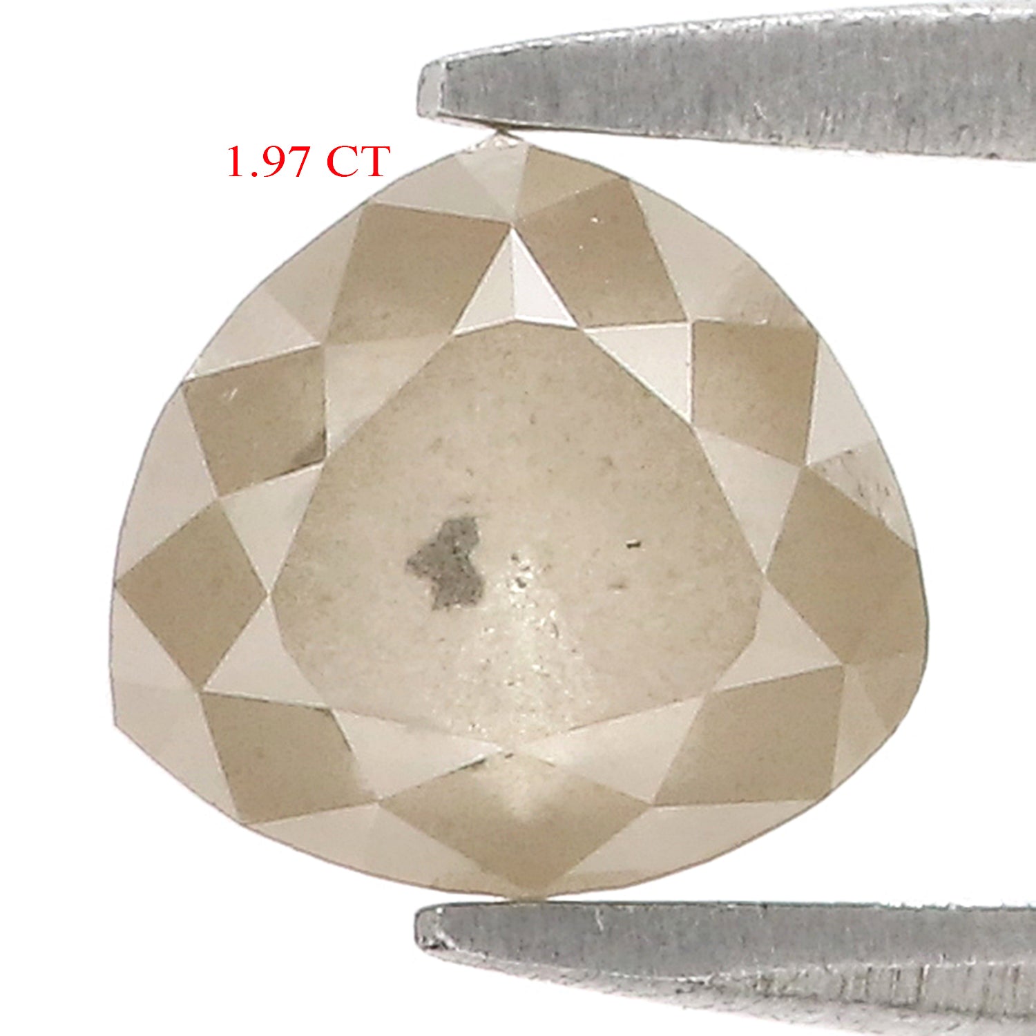 1.97 CT Natural Loose Triangle Shape Diamond Grey Color Triangle Cut Diamond 7.10 MM Natural Loose Diamond Triangle Rose Cut Diamond LQ7522