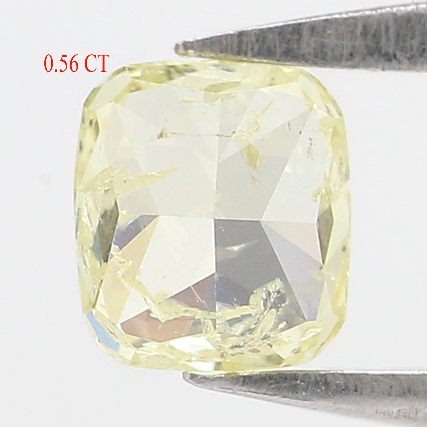0.56 CT IGI Certified Natural Loose Modified Cushion Cut Diamond 4.80 MM Natural Fancy Yellow Color Cushion Brilliant Cut Diamond QL7701