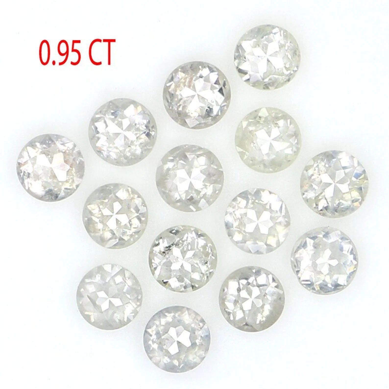 0.95 CT Natural Loose Round Shape Diamond Grey Color Round Diamond 2.25 MM Natural Loose Diamond Grey Color Round Rose Cut Diamond NQ2083