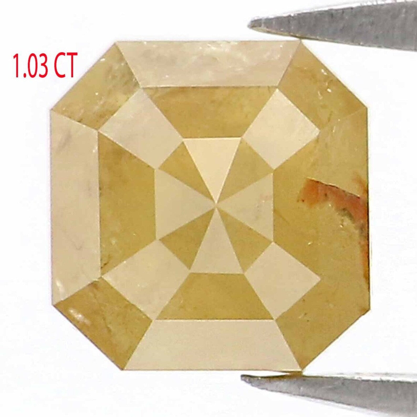 1.03 CT Natural Loose Radiant Shape Diamond Yellow Color Radiant Cut Diamond 5.35 MM Natural Loose Diamond Radiant Rose Cut Diamond NQ1957