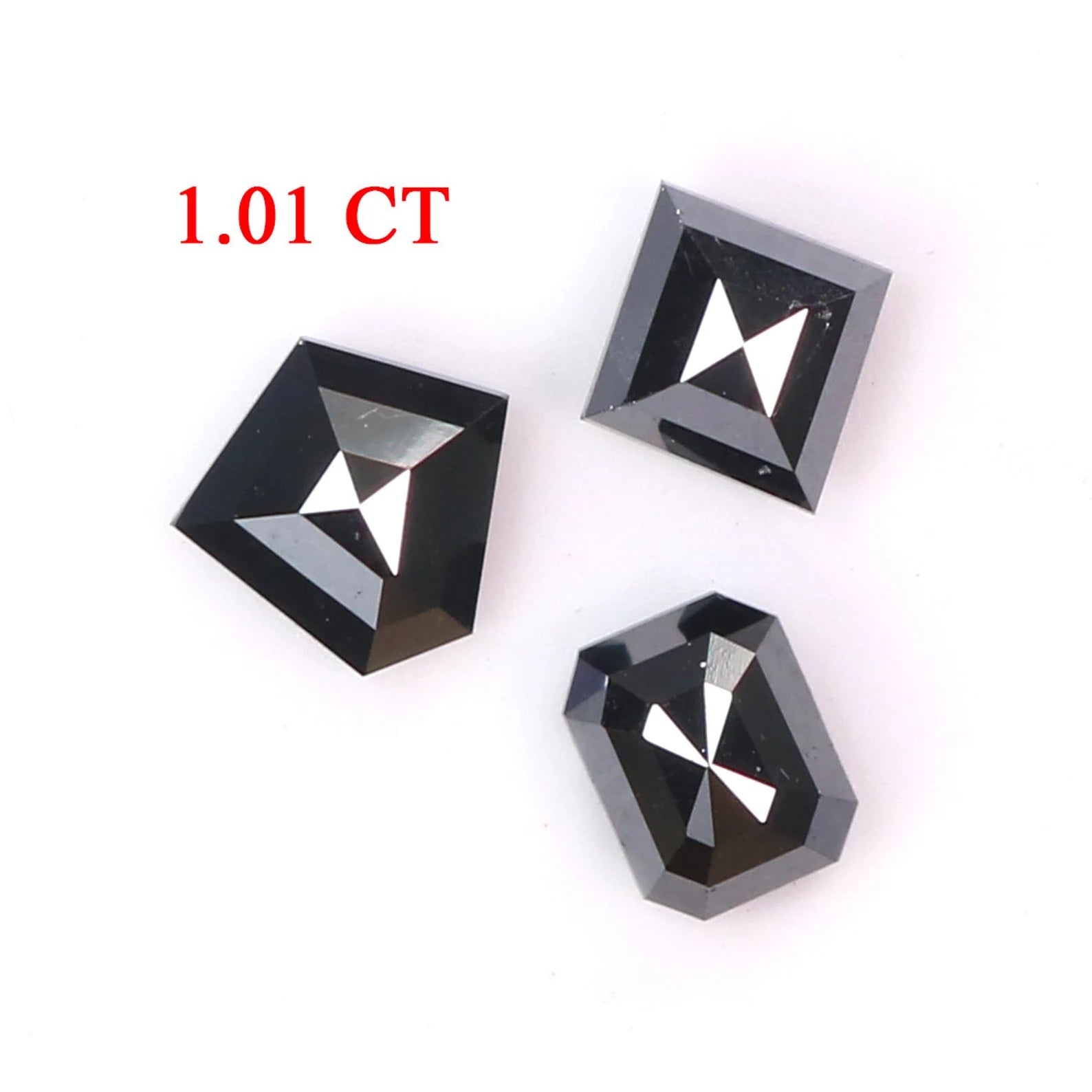 1.01 CT Natural Loose Mix Shape Diamond Black Color Mix Shape Cut Diamond 4.25 MM Natural Loose Black Color Mix Shape Rose Cut Diamond N621