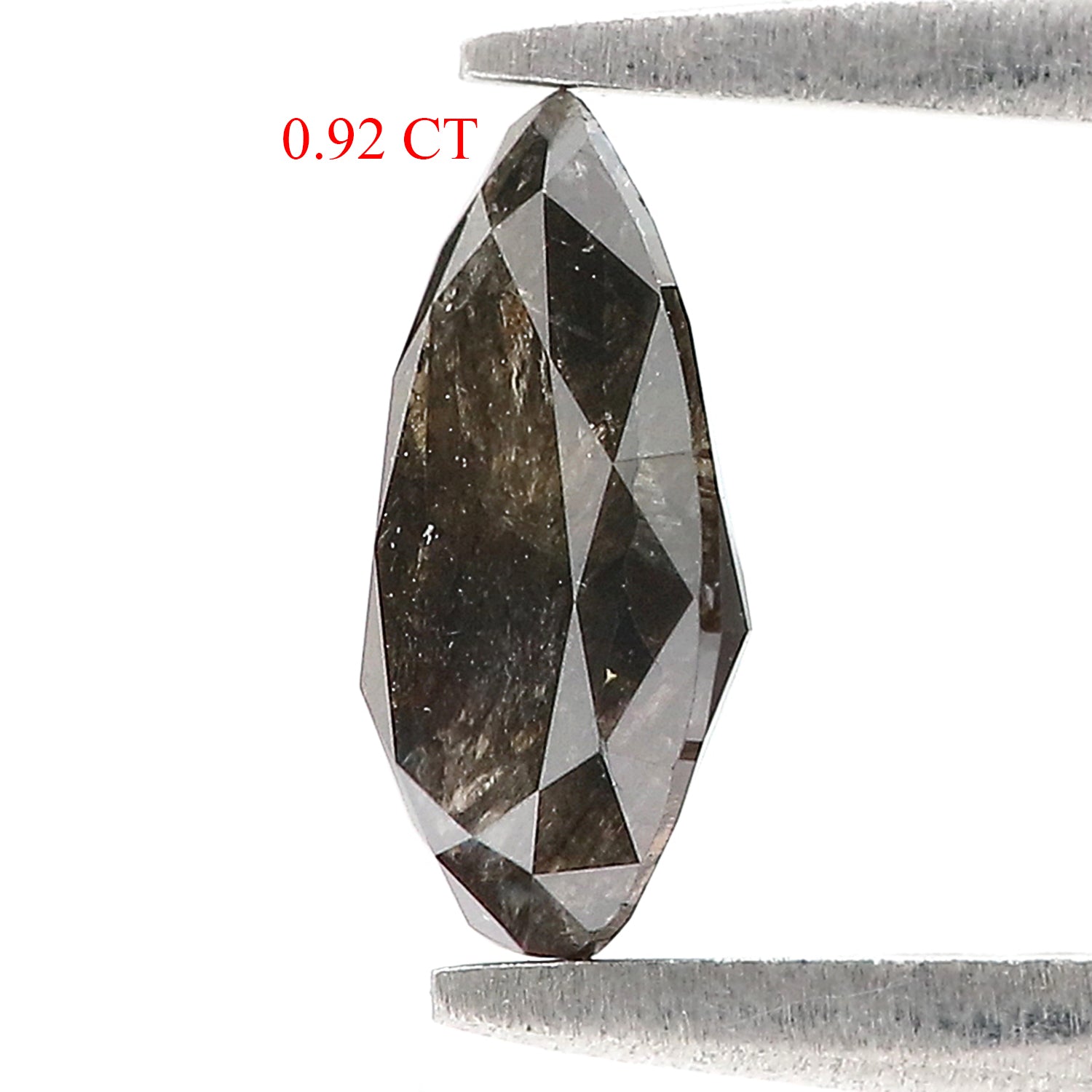 0.92 CT Natural Loose Pear Cut Diamond Salt And Pepper Pear Diamond 8.30 MM Natural Black Grey Color Pear Brilliant Cut Diamond N2670