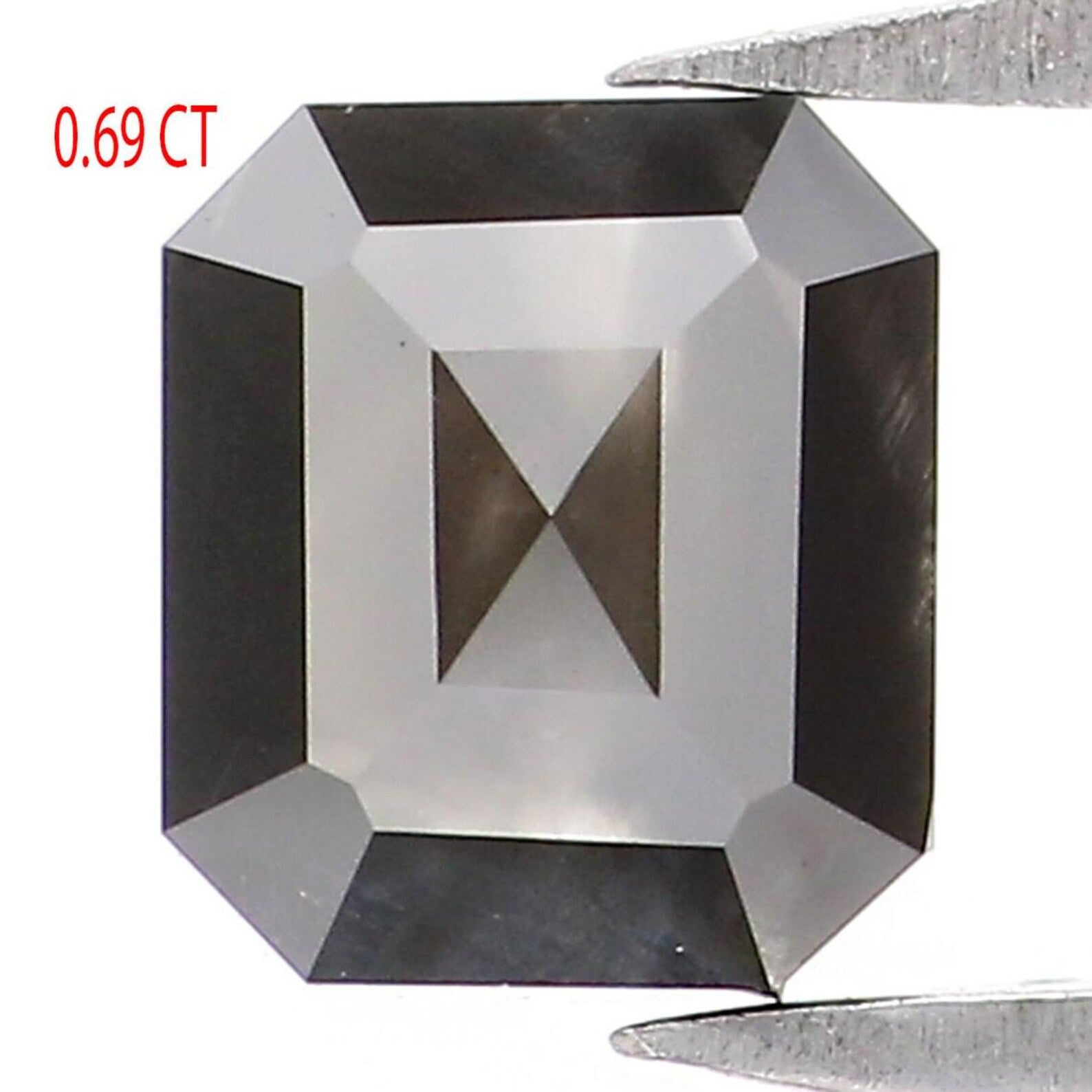 0.69 CT Natural Loose Square Shape Diamond Black Color Square Cut Diamond 5.40 MM Natural Loose Black Color Square Rose Cut Diamond NQ8506
