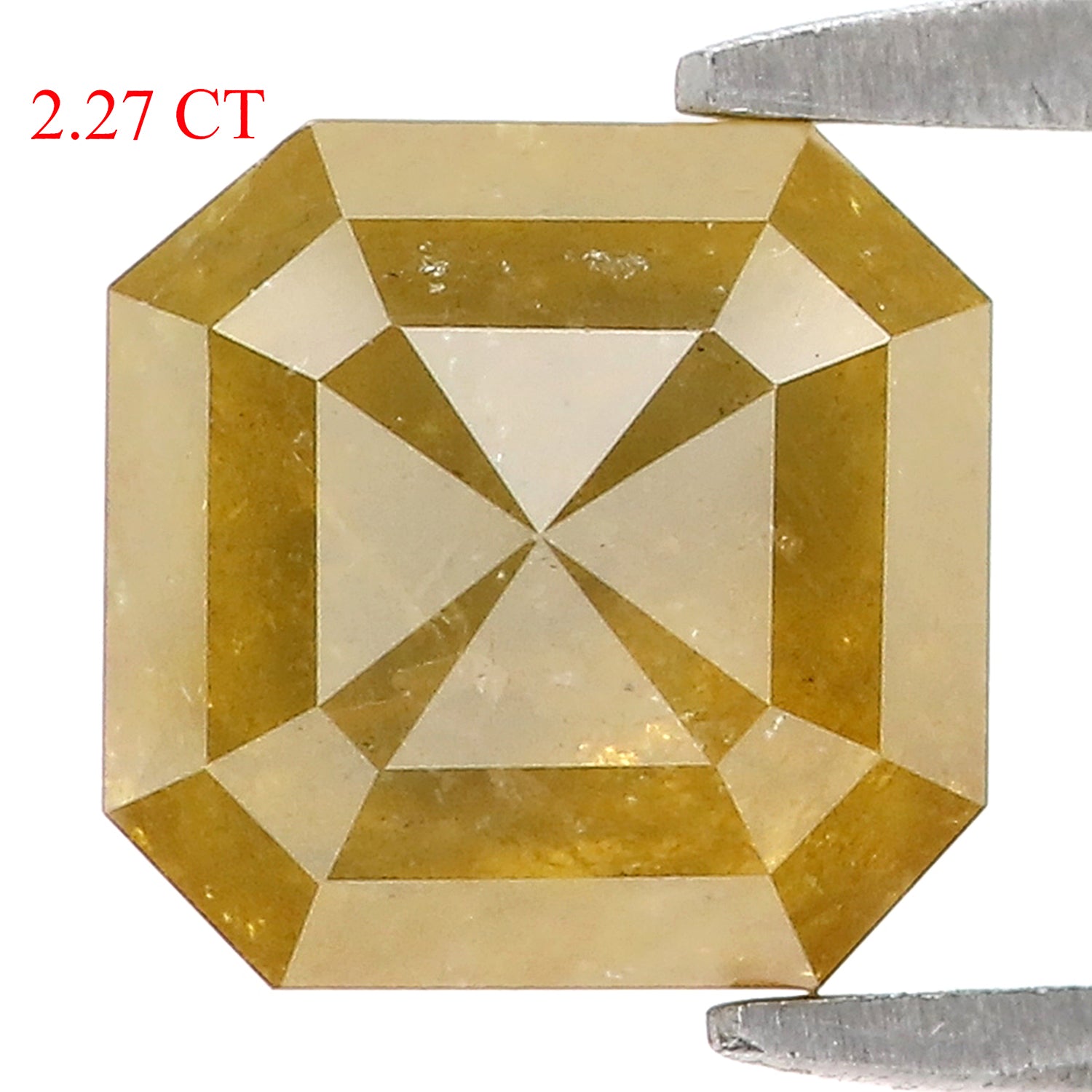 2.27 CT Natural Loose Radiant Shape Diamond Yellow Color Radiant Cut Diamond 7.00 MM Natural Loose Radiant Shape Rose Cut Diamond LQ6550