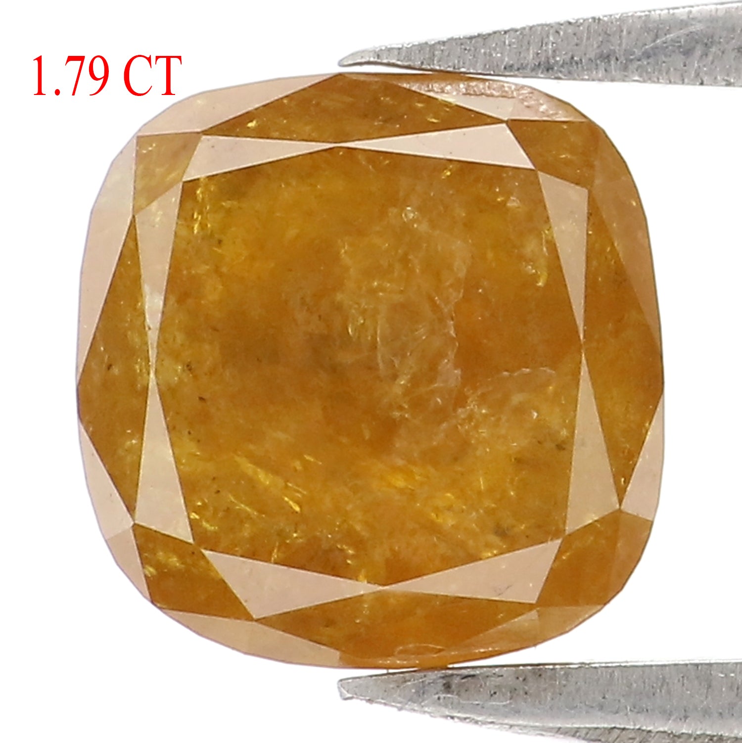 1.79 CT Natural Loose Cushion Shape Diamond Yellow Color Cushion Cut Diamond 7.00 MM Natural Yellow Color Cushion Rose Cut Diamond KQ2675