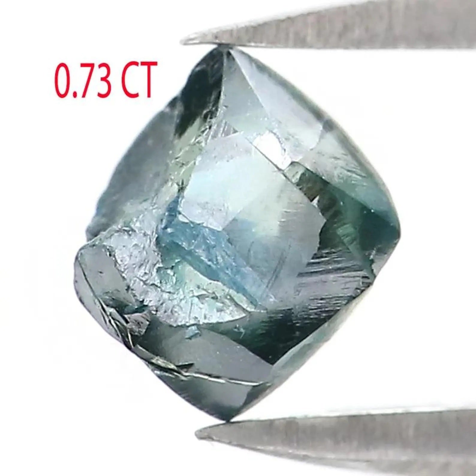 0.73 CT Natural Loose Crystal Rough Shape Diamond Blue Color Irregular Cut Diamond 5.10 MM Natural Loose Diamond Rough Uncut Diamond NQ2019